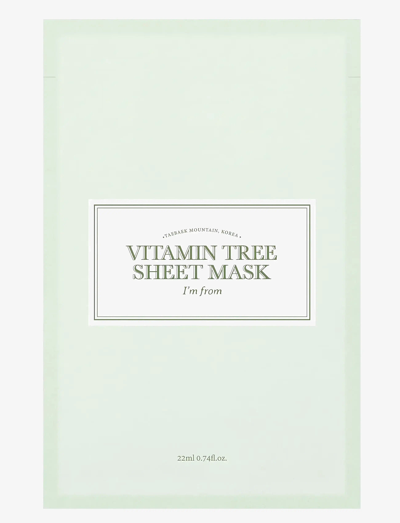 I'm From - Vitamin Tree Sheet Mask 22ml - lehtmaskid - no color - 0