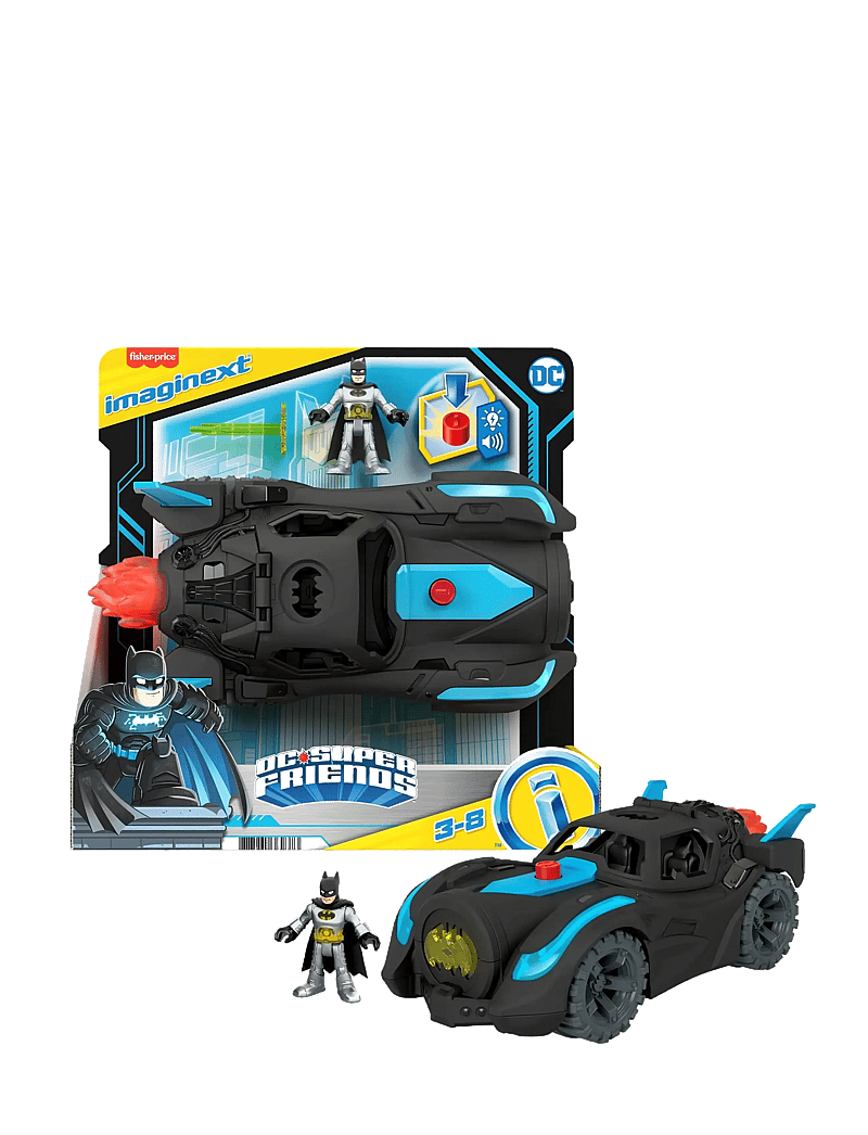 Imaginext - Imaginext DC Super Friends Lights & Sounds Batmobile - zabawkowe samochody - multi color - 1