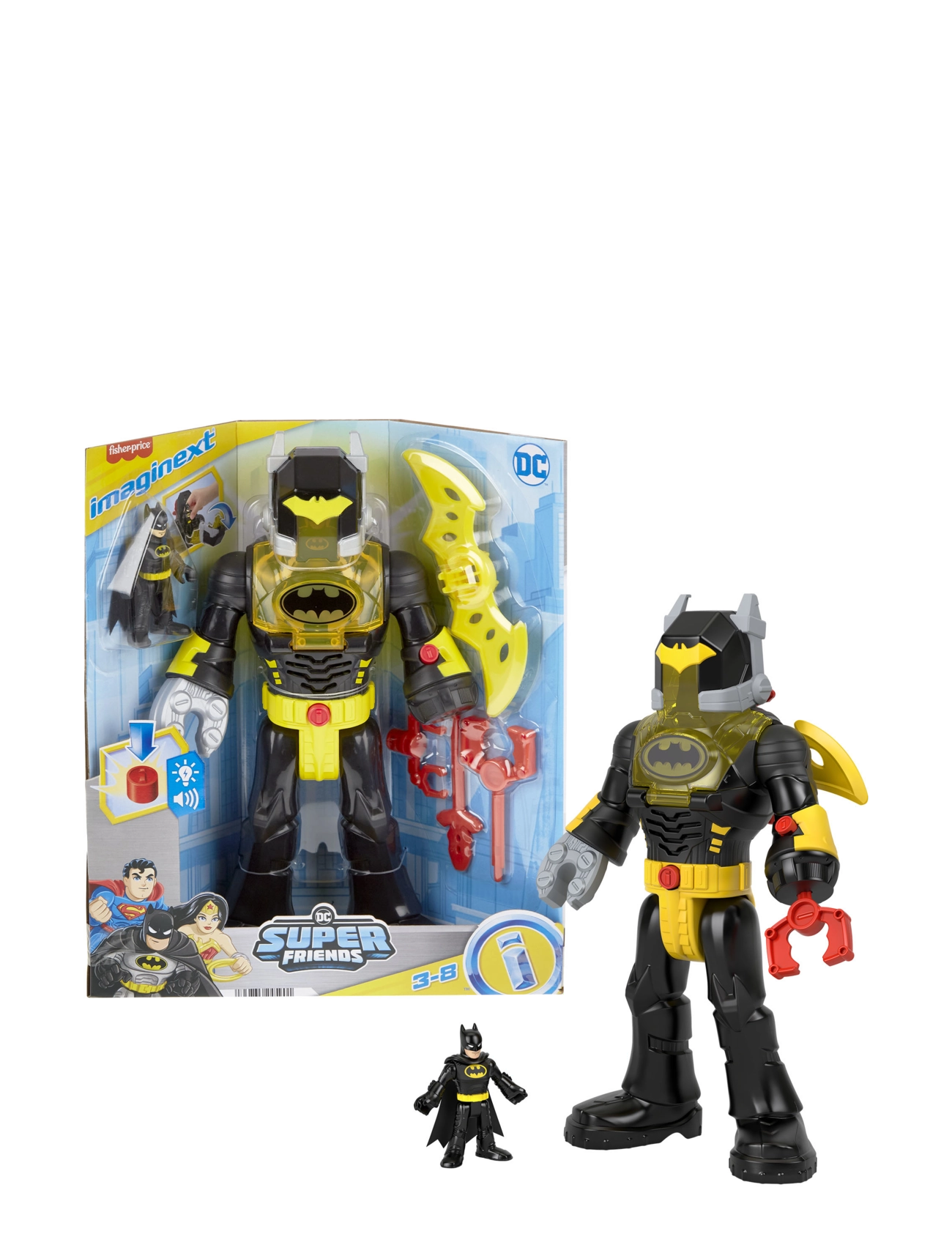 Imaginext Dc Super Friends Batman Insider & Exo Suit, One Size, Playsets Action Figures, Gelb - Kinder