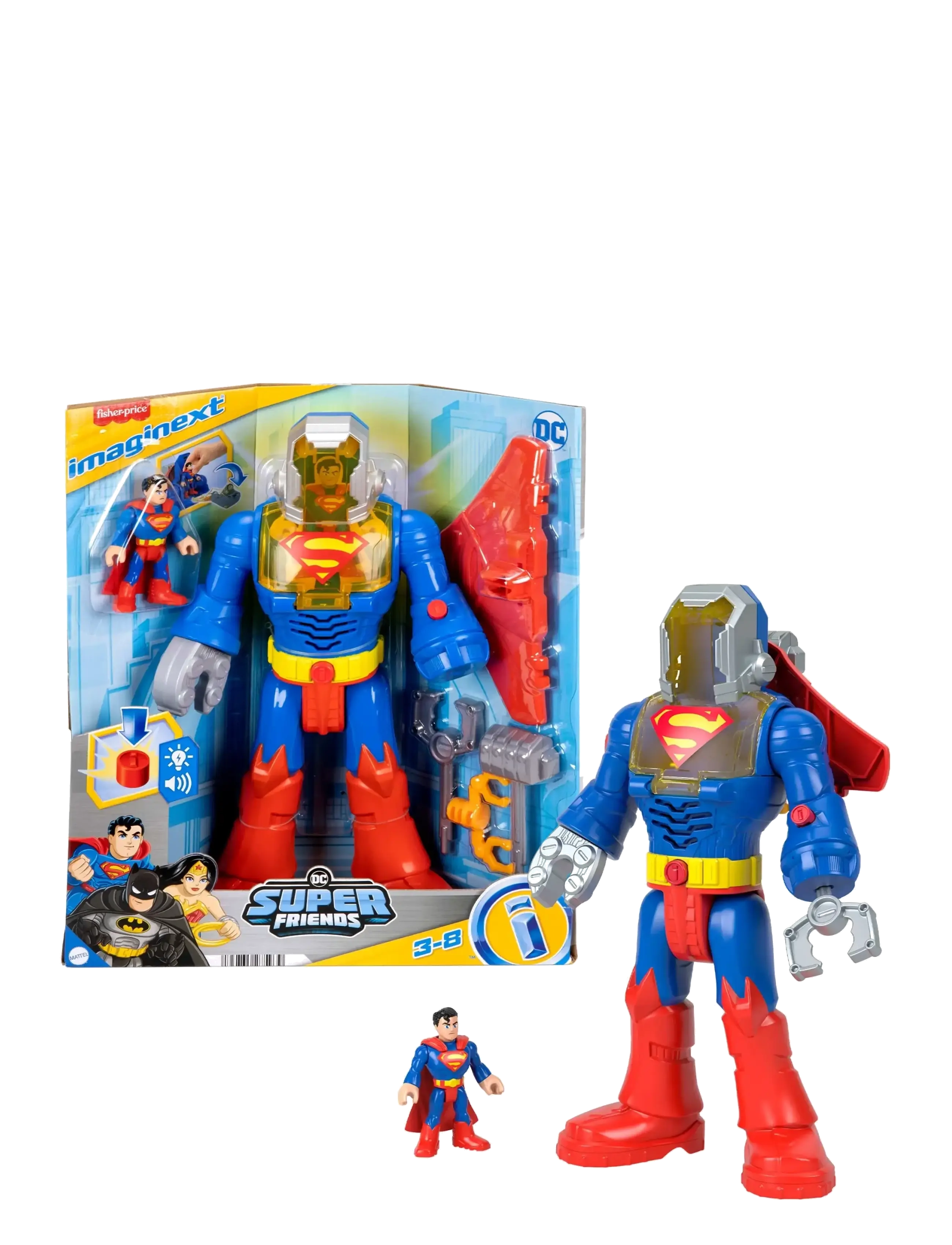 Imaginext Dc Super Friends Superman Insider & Exo Suit, One Size, Playsets Action Figures, Blau - Movies Fairy Tale Characters, Kinder
