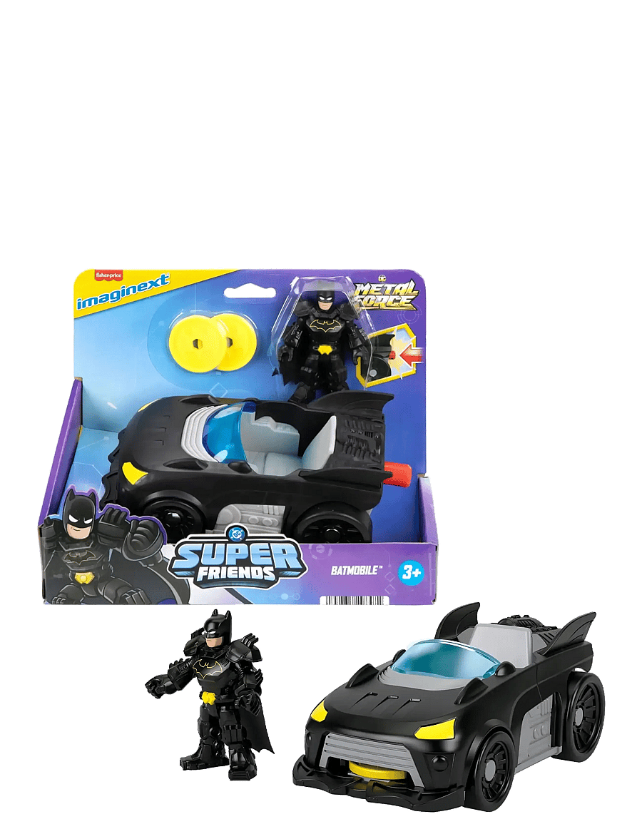 Imaginext - Imaginext DC Super Friends Metal Force Batmobile Toy Car & Batman Action Figure Set - multi color - 0