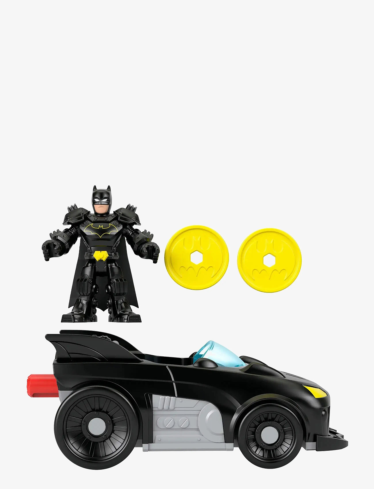 Imaginext - Imaginext DC Super Friends Metal Force Batmobile Toy Car & Batman Action Figure Set - gifts below 15000kr - multi color - 3