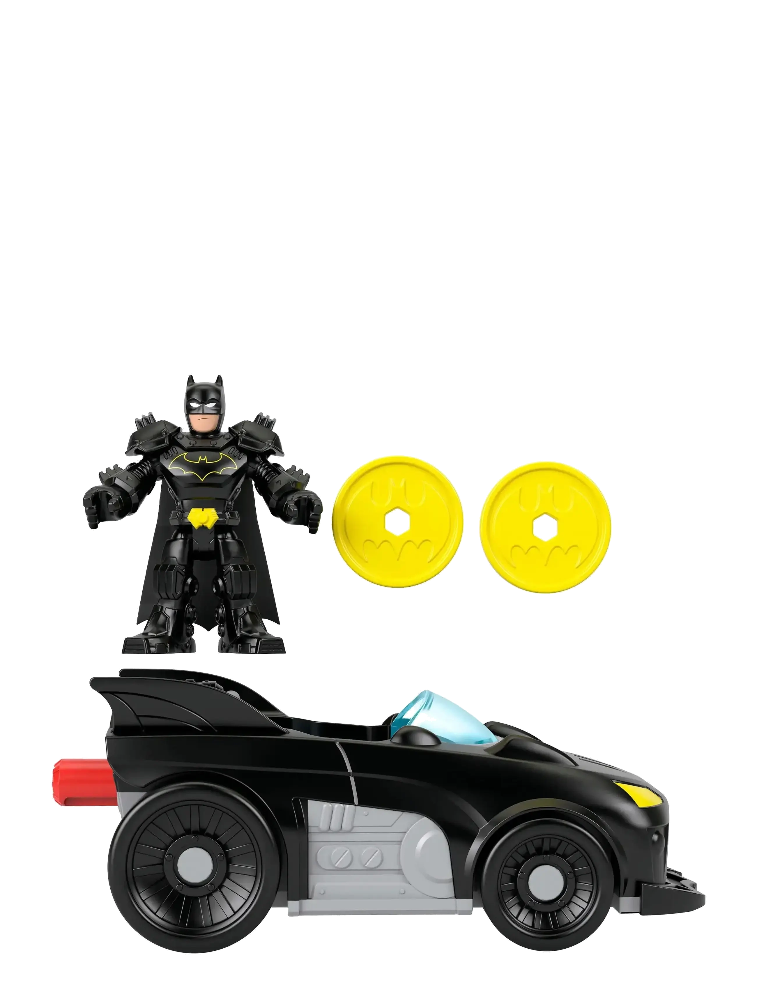 Imaginext - Imaginext DC Super Friends Metal Force Batmobile Toy Car & Batman Action Figure Set - multi color - 3