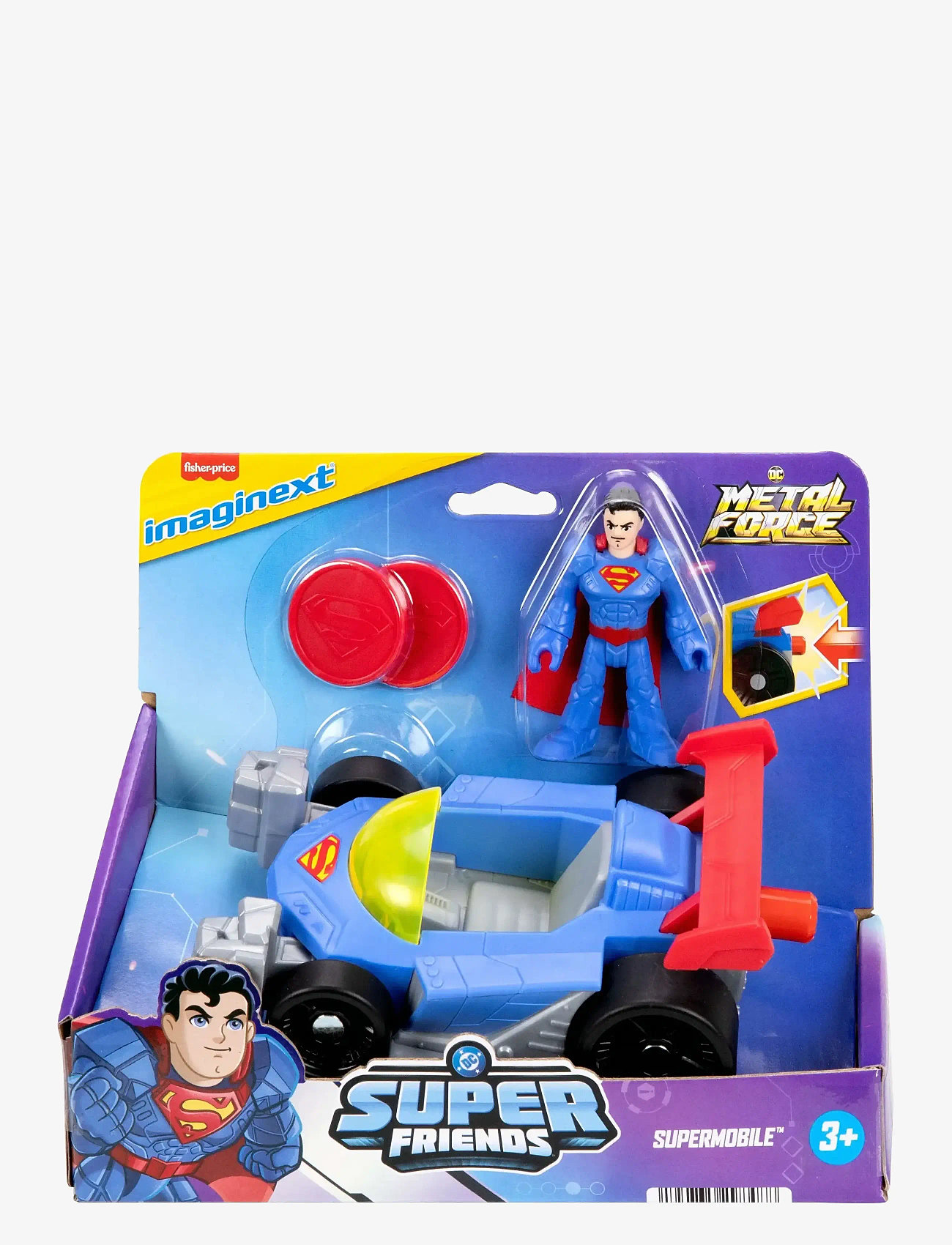 Imaginext - Imaginext DC Super Friends Metal Force Supermobile Toy Car & Superman Action Figure Set - kingitused alla 30€ - multi color - 1