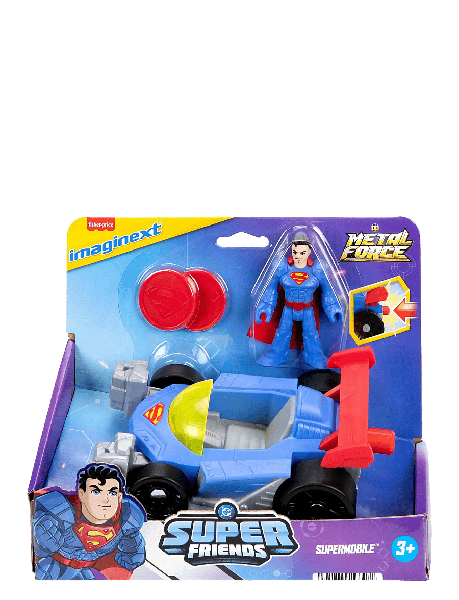 Imaginext - Imaginext DC Super Friends Metal Force Supermobile Toy Car & Superman Action Figure Set - madalaimad hinnad - multi color - 1