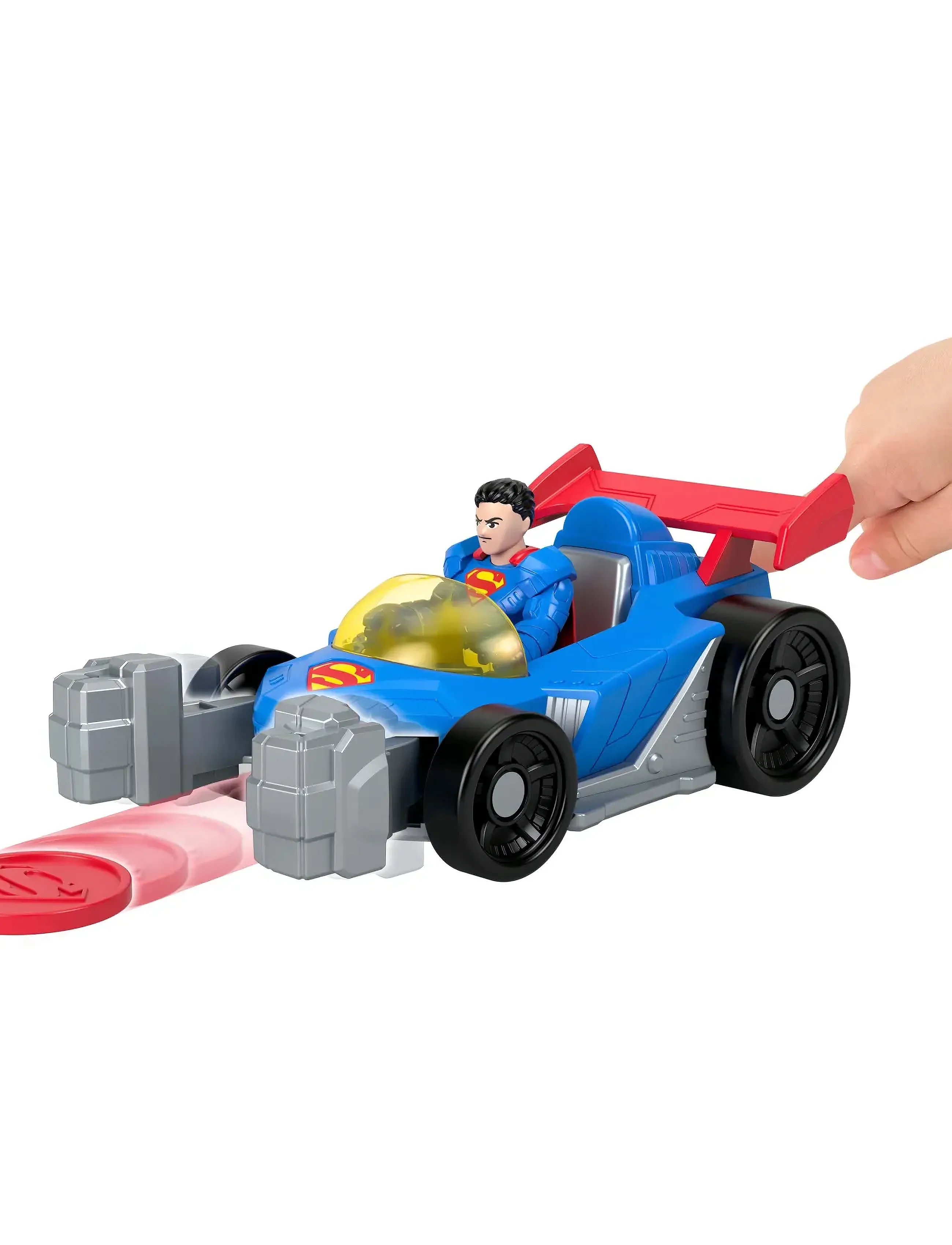 Imaginext Dc Super Friends Metal Force Supermobile Toy Car & Superman Action Figure Set, Børn, Movies & Fairy Tale Characters, Multi/mønstret, Str: ON