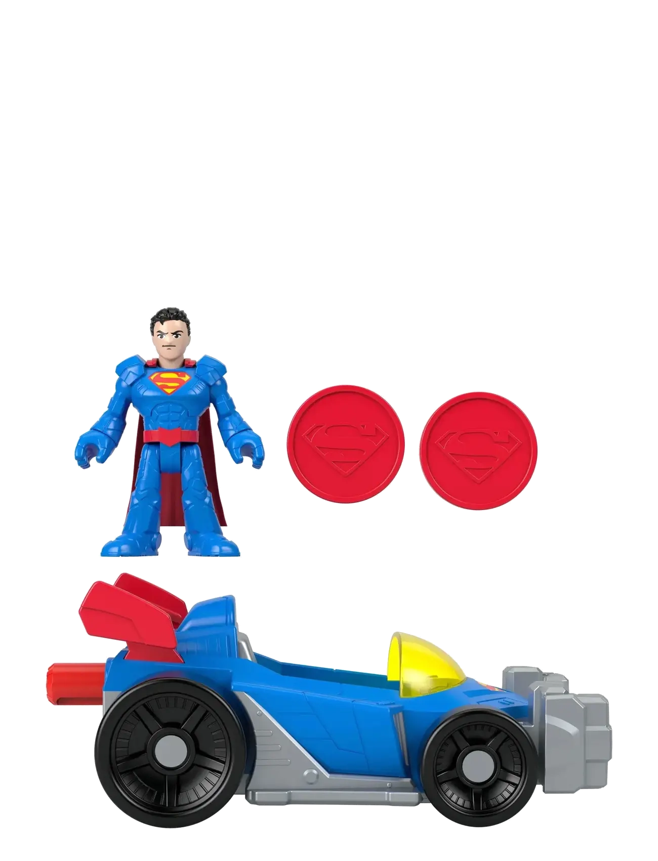 Imaginext - Imaginext DC Super Friends Metal Force Supermobile Toy Car & Superman Action Figure Set - madalaimad hinnad - multi color - 2