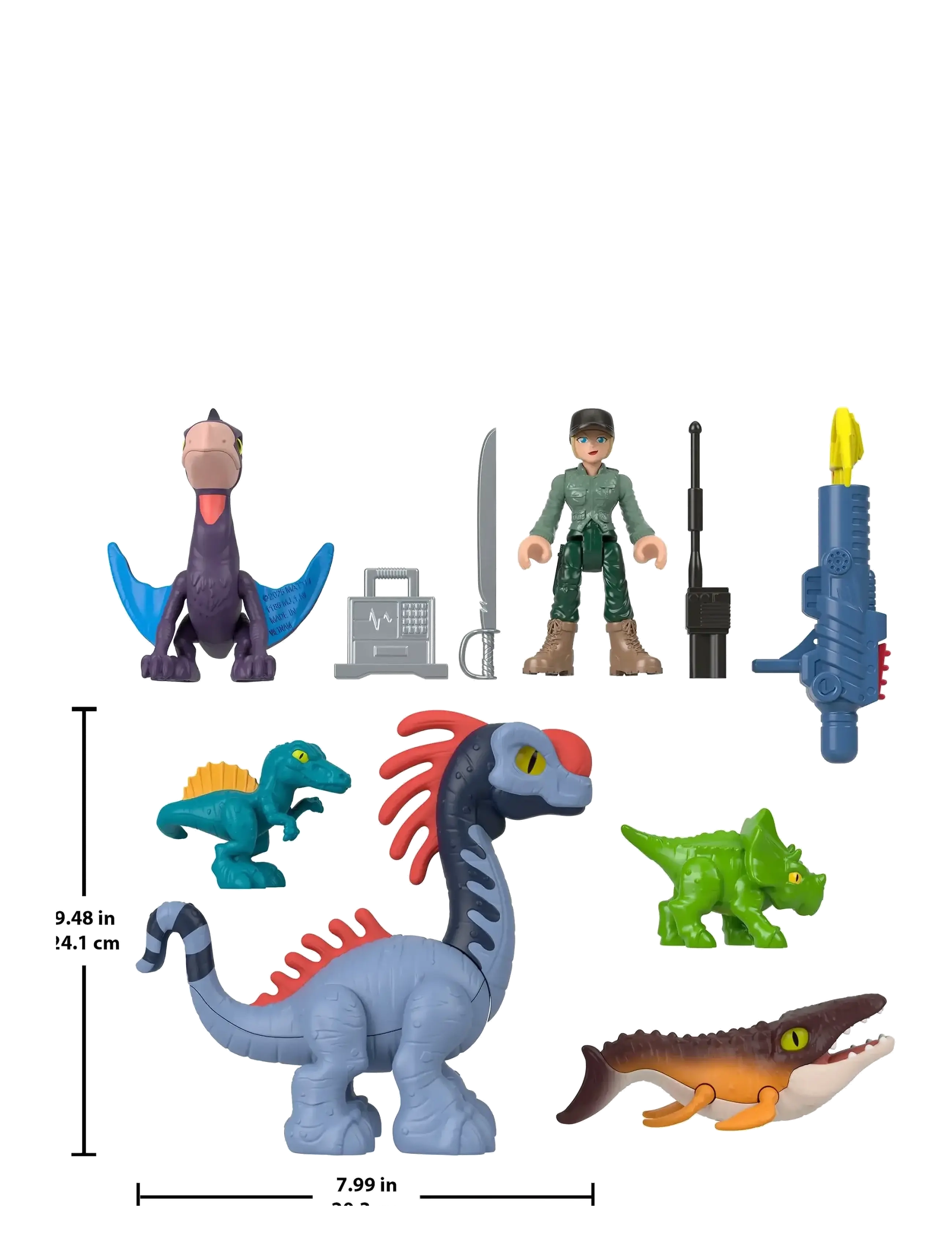 Imaginext - Imaginext Jurassic World Rebirth Set with 6 Action Figures, Launcher & Accessories - dzīvnieki - multi color - 2
