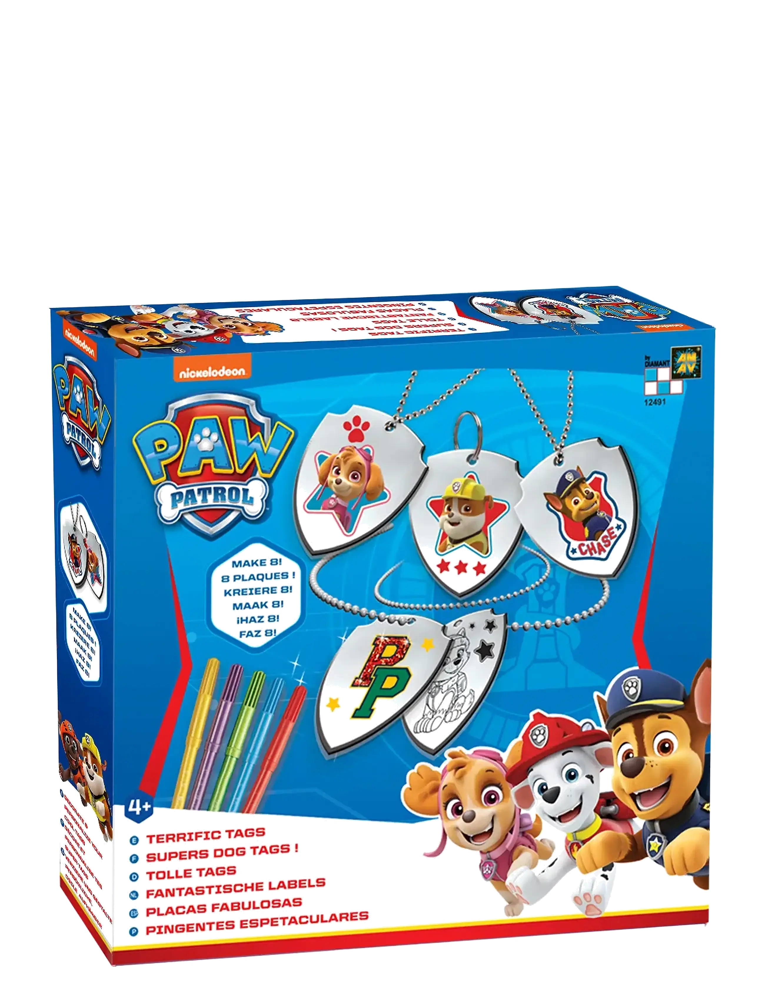 Paw Patrol Paw Patrol Tags - Terrific Tags, 27.8X5.8X26.5, Multi/patterned, Håndværk > Smykker & Tilbehør, Børn