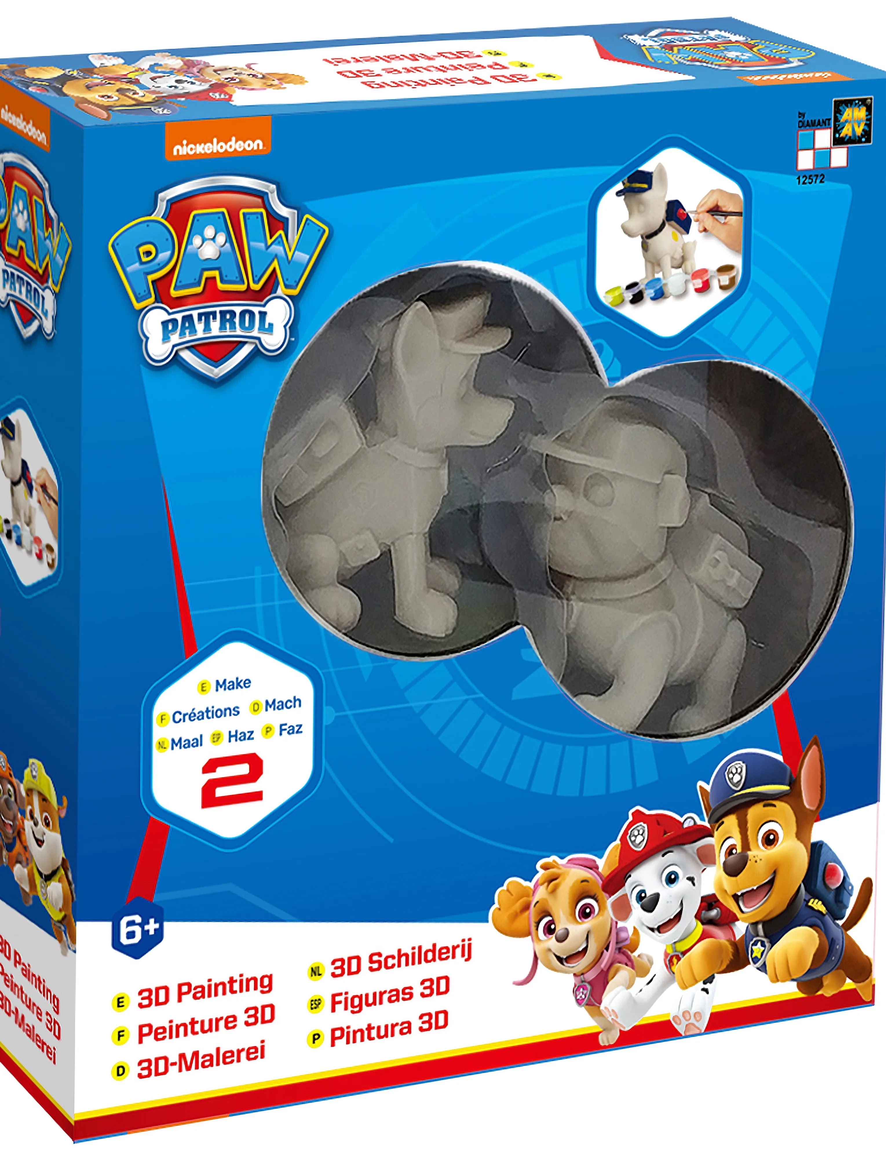 Paw Patrol Paw Patrol Paint Figures, 27.8X5.8X26.5, Multi/patterned, Tegning > Maling, Børn