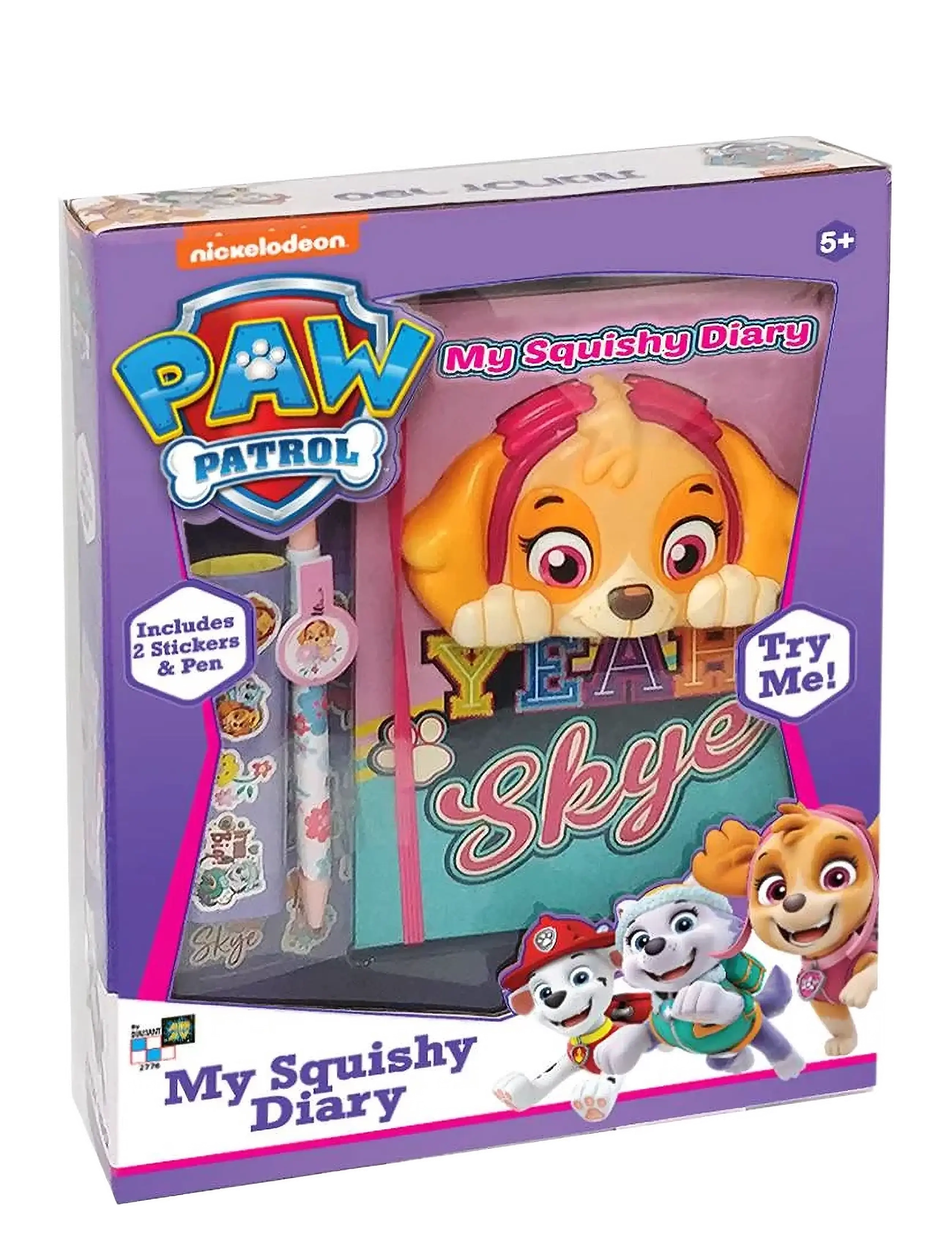 Paw Patrol Paw Patrol My Squishy Diary, 23X5X30.5, Multi/patterned, Håndværk > Håndværkssæt, Børn