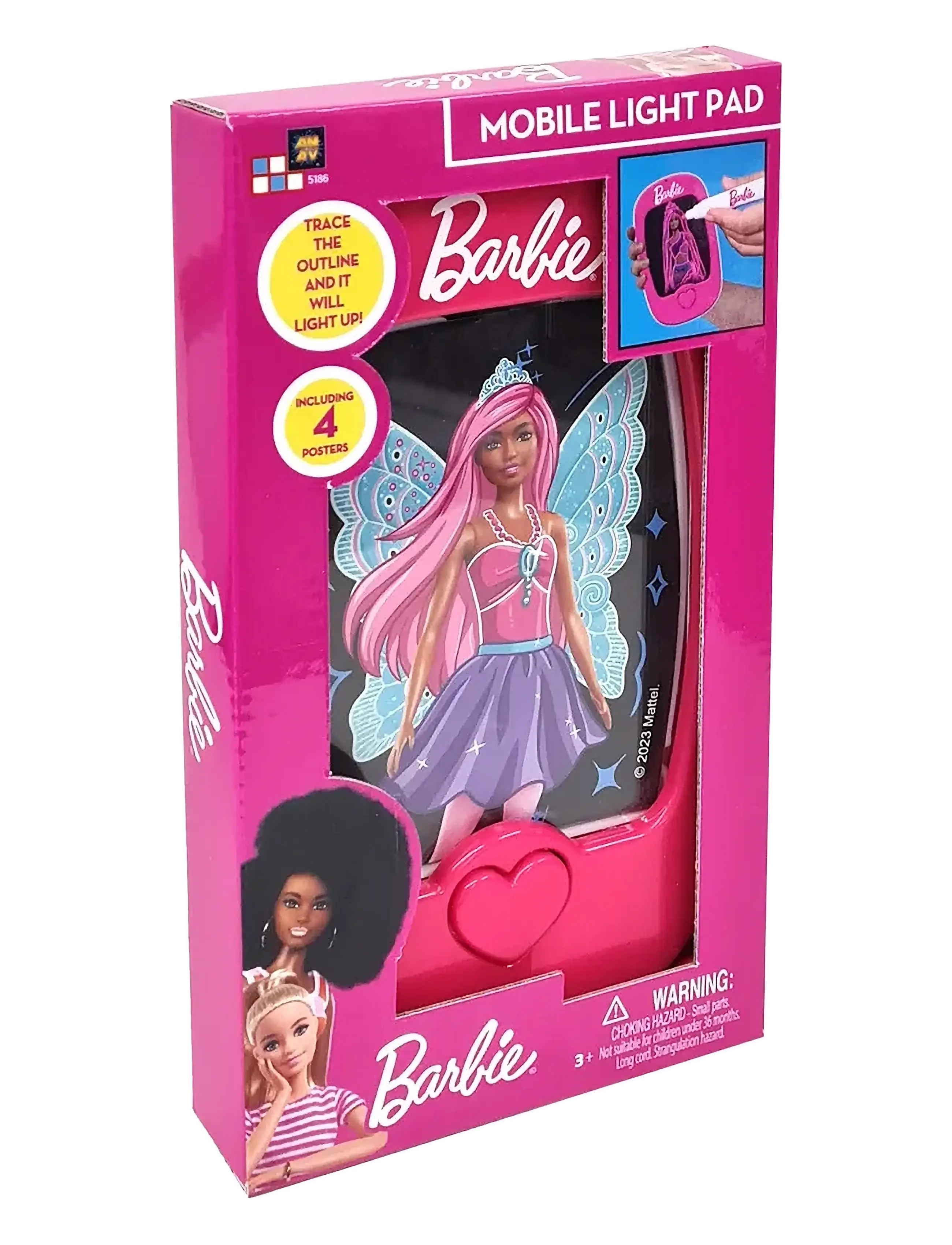 Barbie Barbie Mobile Light Pad - Mobile Light Pad, 13X3X22, Pink, Tegning > Tegnebrætter, Børn
