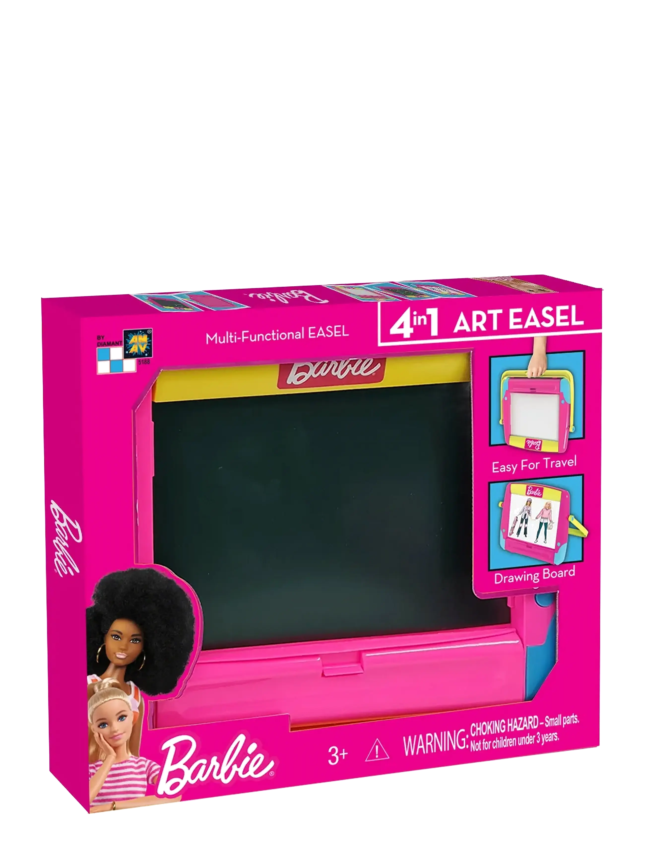 Barbie Barbie Easel And Drawing Board - 4 In 1 Art Easel, 43X4X39, Multi/patterned, Tegning > Tegnebrætter, Børn