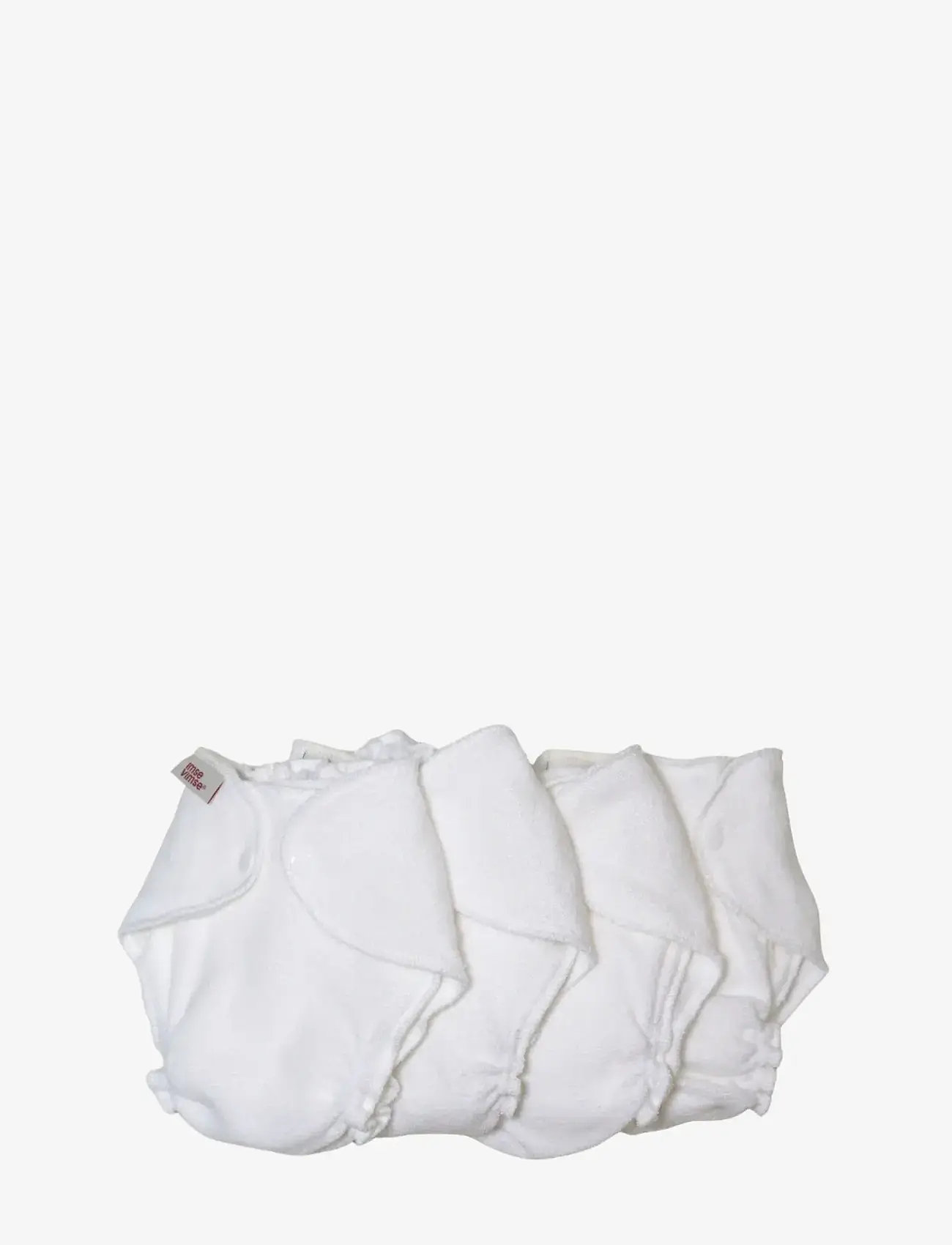 Imse Vimse - Terry Diapers, Newborn, White 4-p - blöjor - white - 0