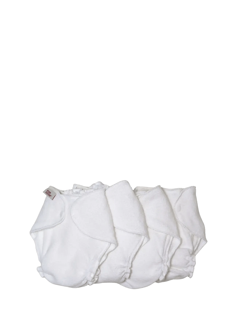 Imse Vimse - Terry Diapers, Newborn, White 4-p - blöjor - white - 0