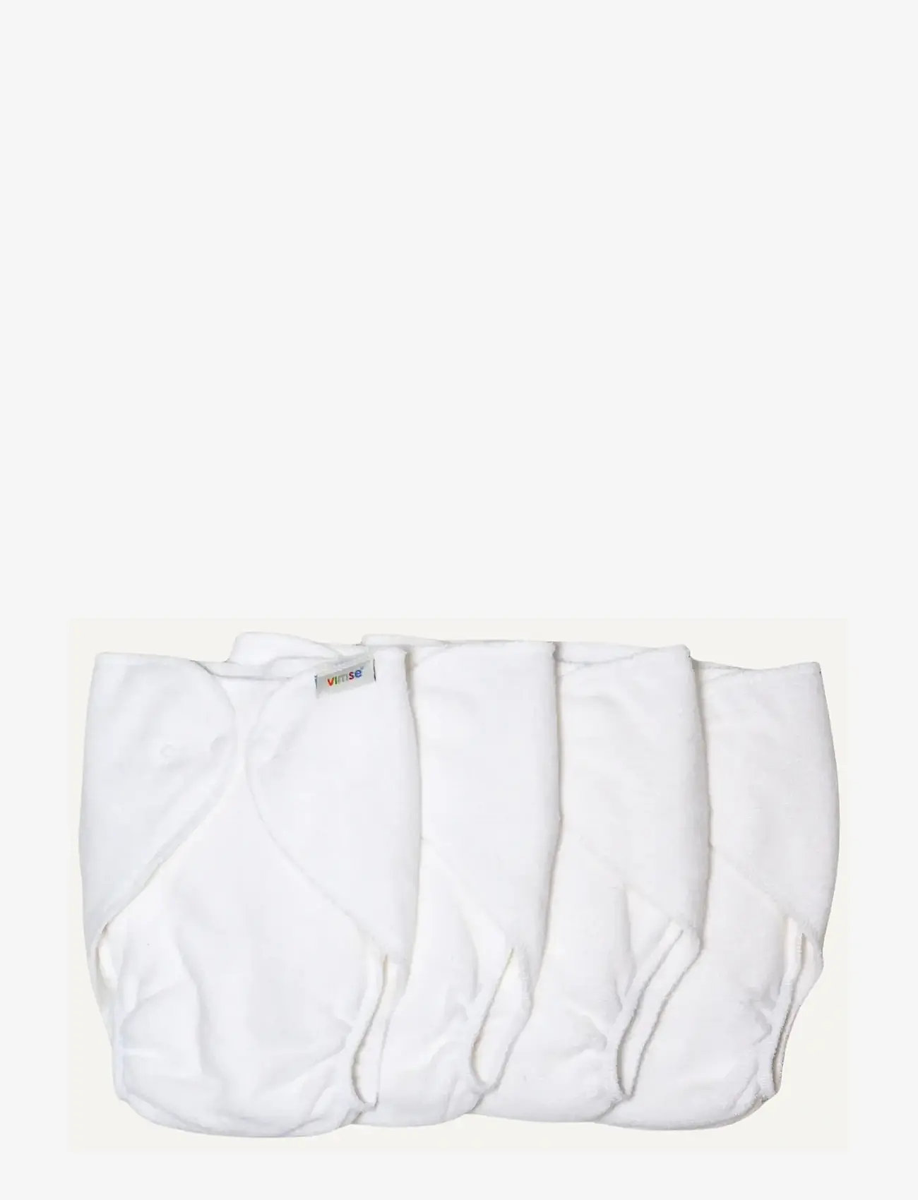 Imse Vimse - Terry Diapers, One Size, White 4-p - beebihooldus - white - 0