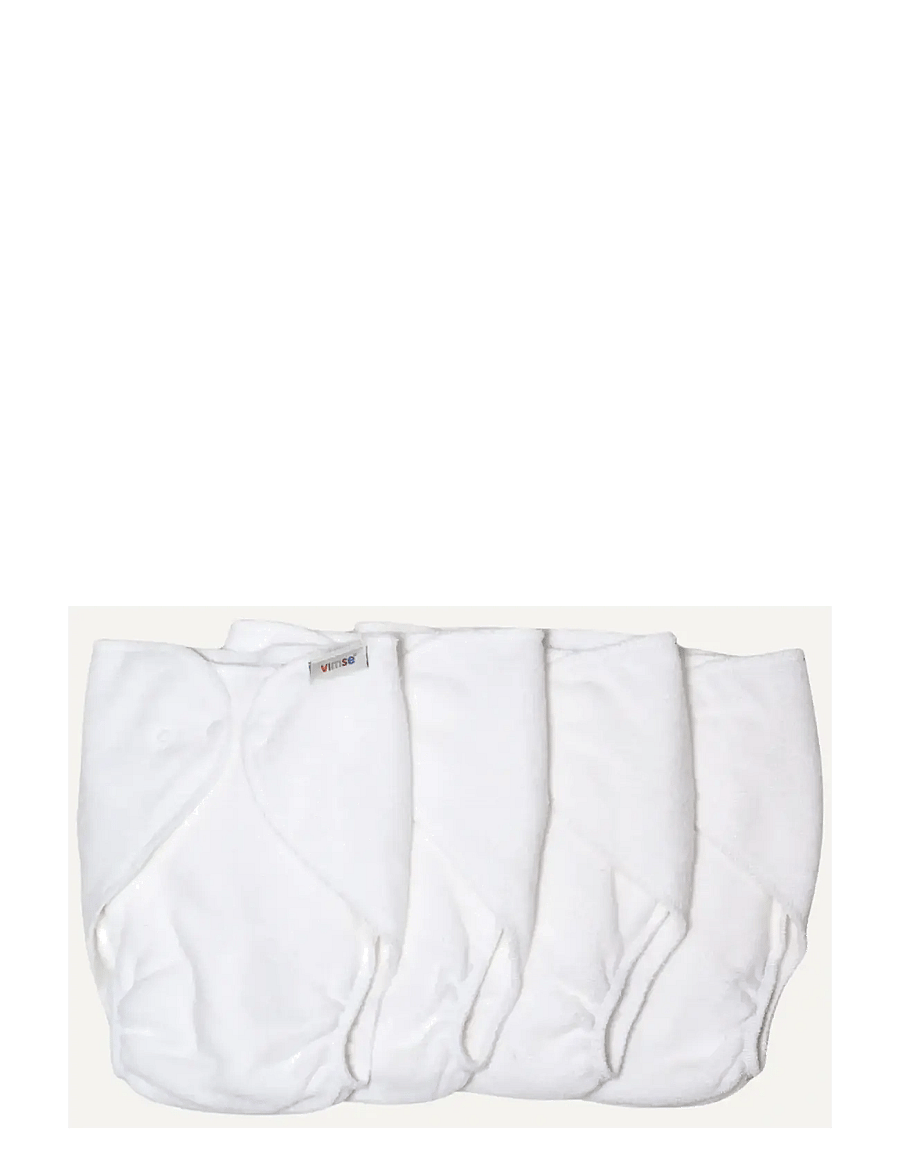 Imse Vimse - Terry Diapers, One Size, White 4-p - windeln - white - 0