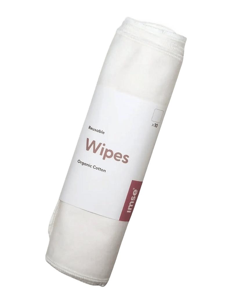 Imse Vimse - Reusable Wipes, Natural 10-pack - babypleje - natural - 1