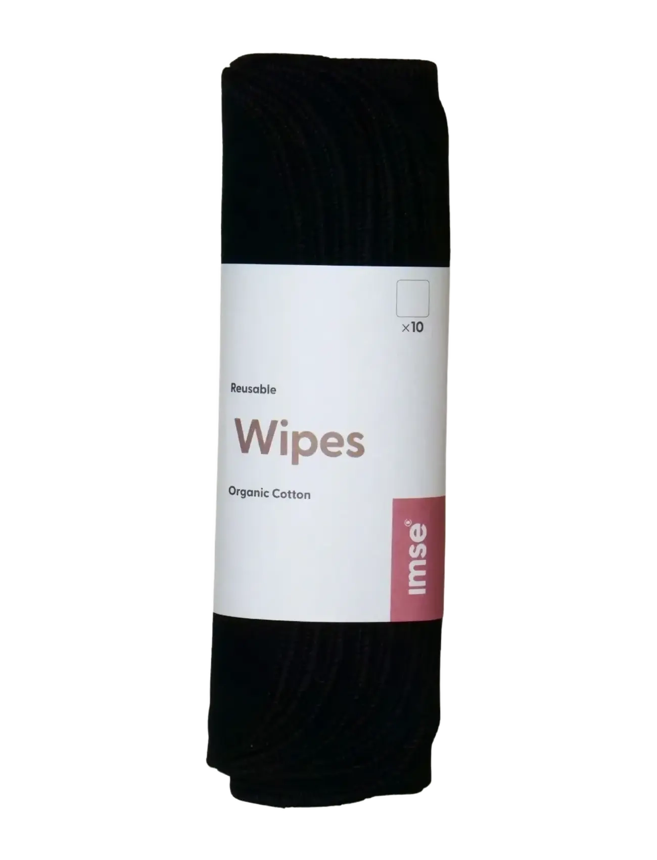 Imse Vimse - Reusable Wipes, Black 10-pack - lingettes - black - 1
