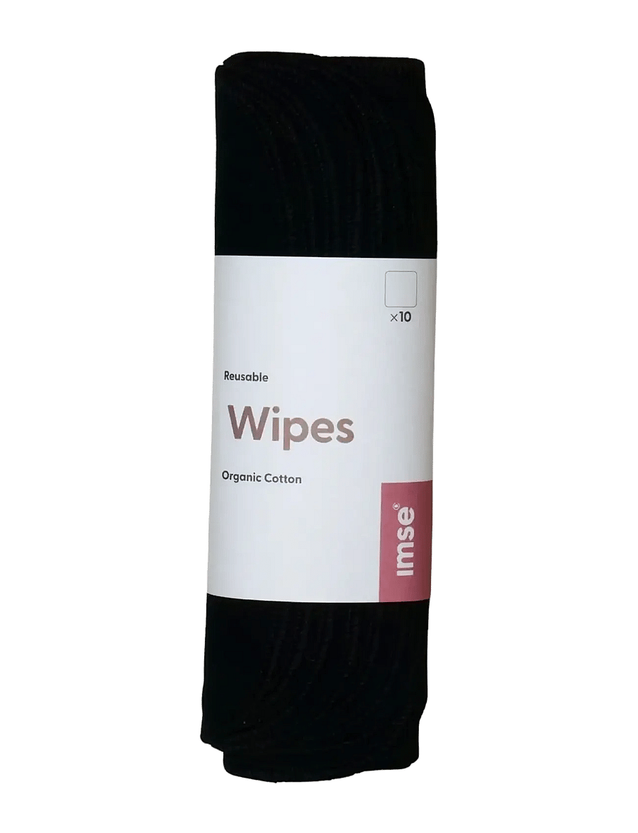 Imse Vimse - Reusable Wipes, Black 10-pack - pesulaput - black - 1