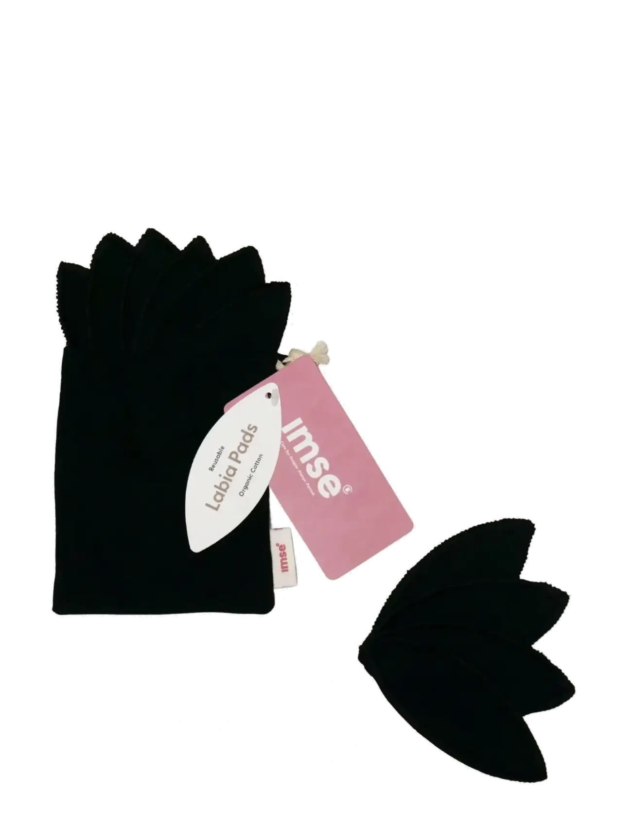 Imse Vimse Labia Pads, Black 10-Pack, One Size, Intimate Care, Schwarz - Menstrual Products, Beauty