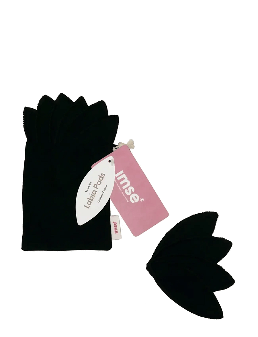 Imse Vimse - Labia Pads, Black 10-pack - kuukautistuotteet - black - 0