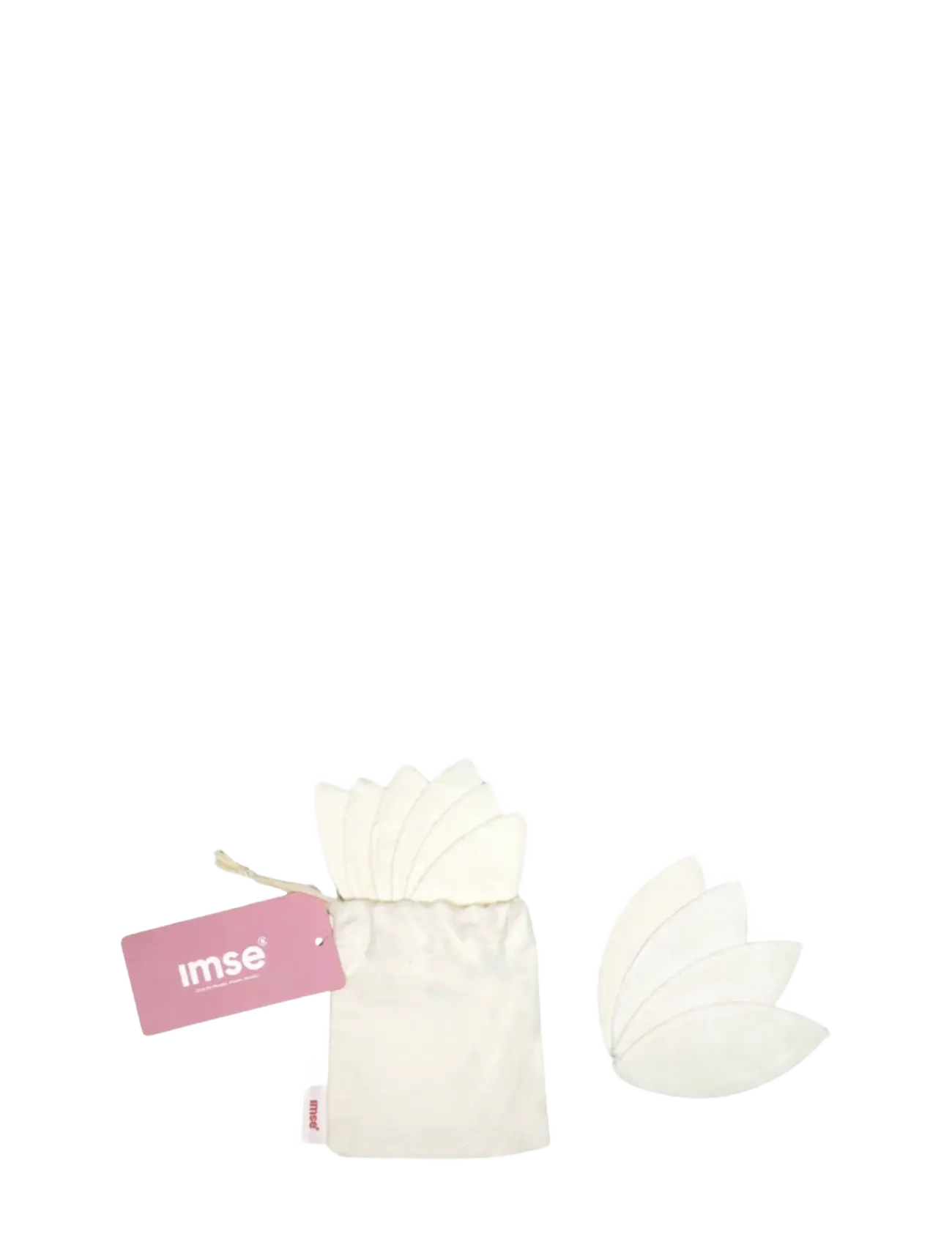 Imse Vimse Labia Pads, Natural 10-Pack, Genanvendelige Labia Pads, Cream, Str: ONE SIZE