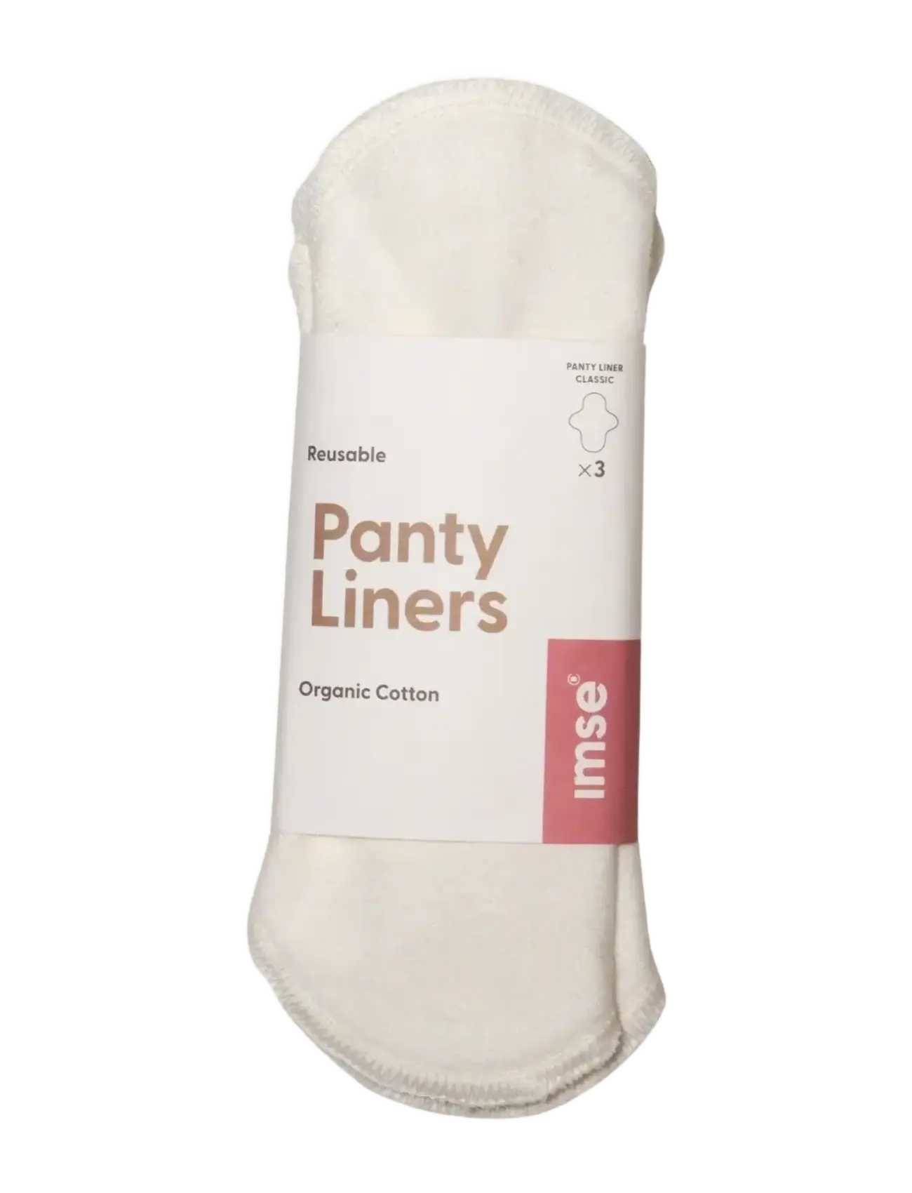 Imse Vimse Panty Liners Classic, Natural 3-Pack, One Size, Panties, Creme - Period Frauen