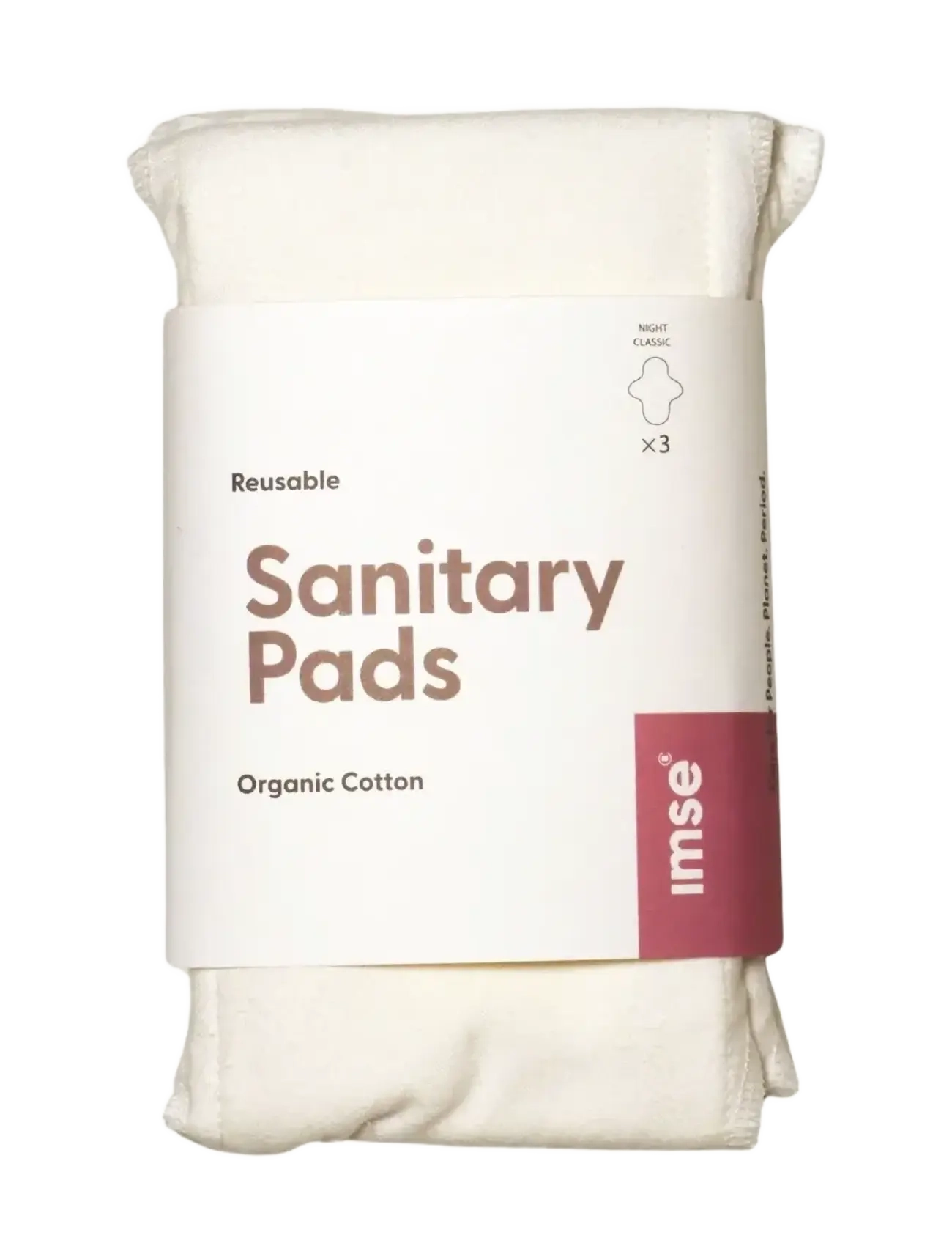 Imse Vimse - Sanitary Pads Classic Night, Natural 3-pack - mensprodukter - natural - 2