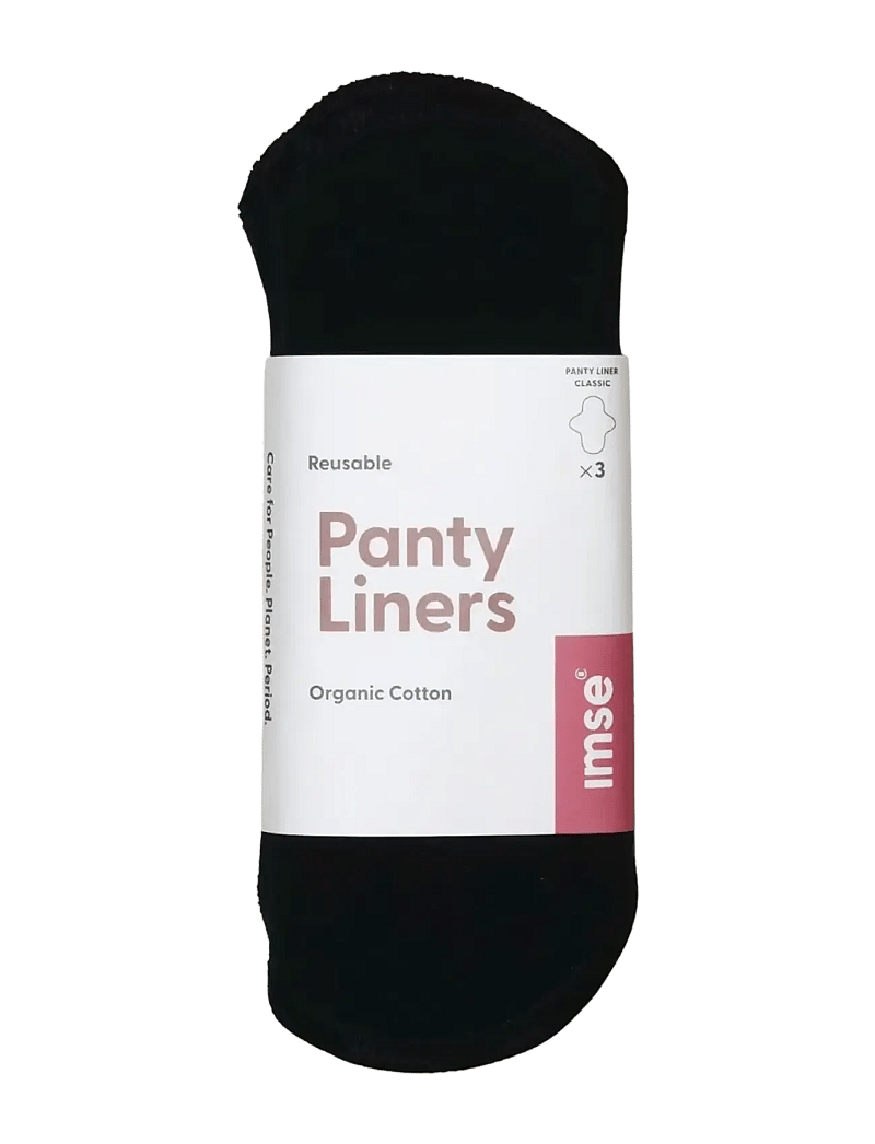 Imse Vimse - Panty Liners Classic, Black 3-pack - period panties - black - 0