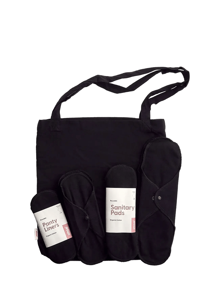 Imse Vimse - Start Kit Sanitary Pads, Black - mensprodukter - black - 0