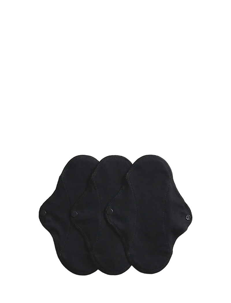 Imse Vimse - Panty Liners Active, Black 3-pack - menstruationsprodukter - black - 0