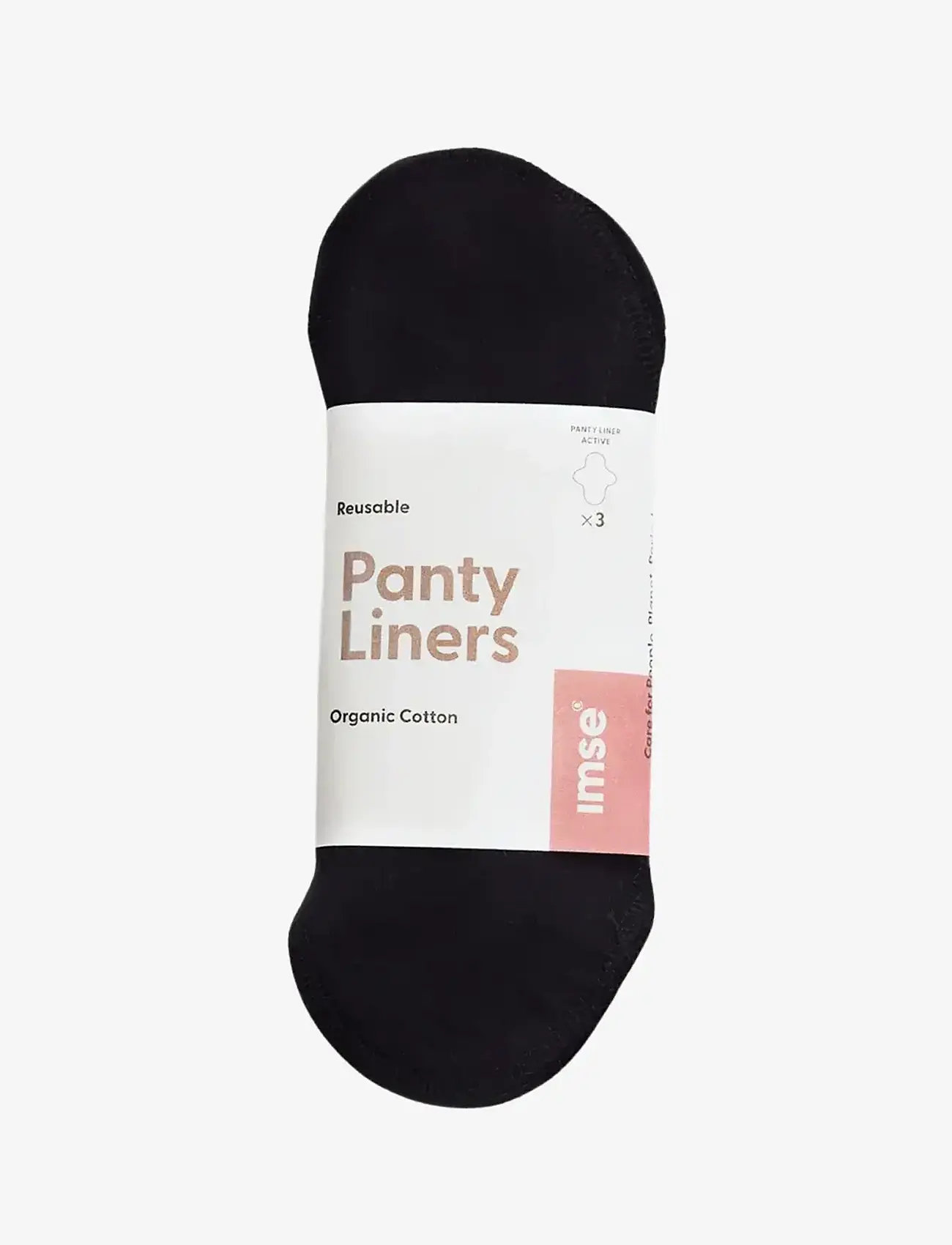 Imse Vimse - Panty Liners Active, Black 3-pack - menstruationsprodukter - black - 1