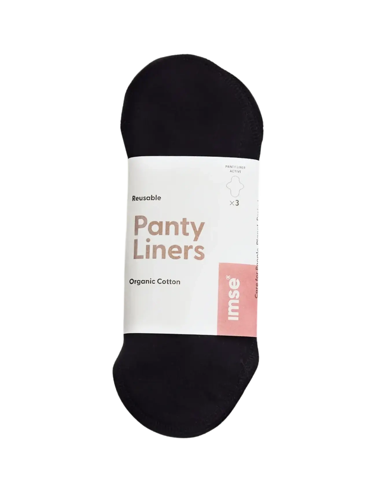 Imse Vimse - Panty Liners Active, Black 3-pack - menstruāciju produkti - black - 1