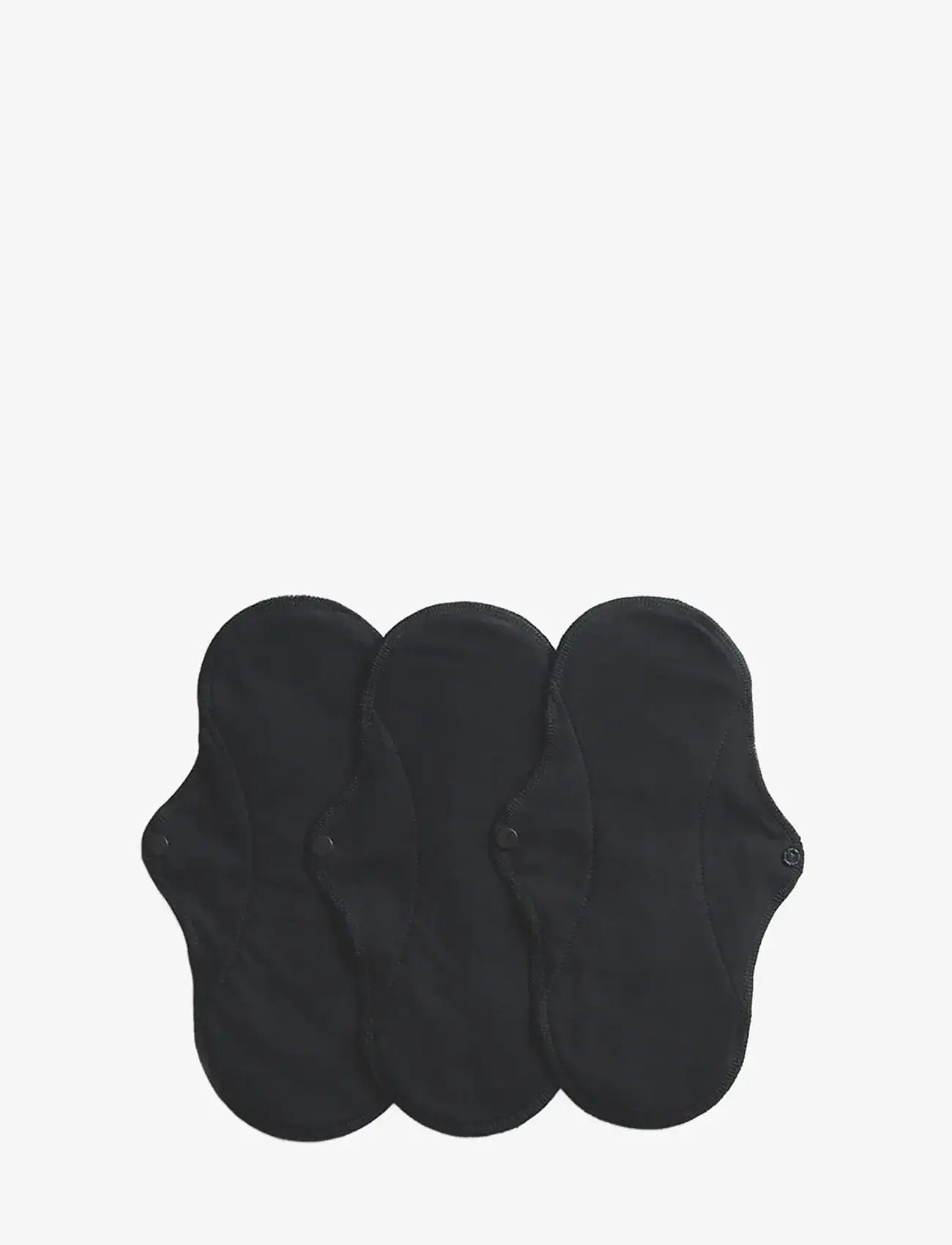 Imse Vimse - Sanitary Pads Active Regular, Black 3-pack - menstrual products - black - 0