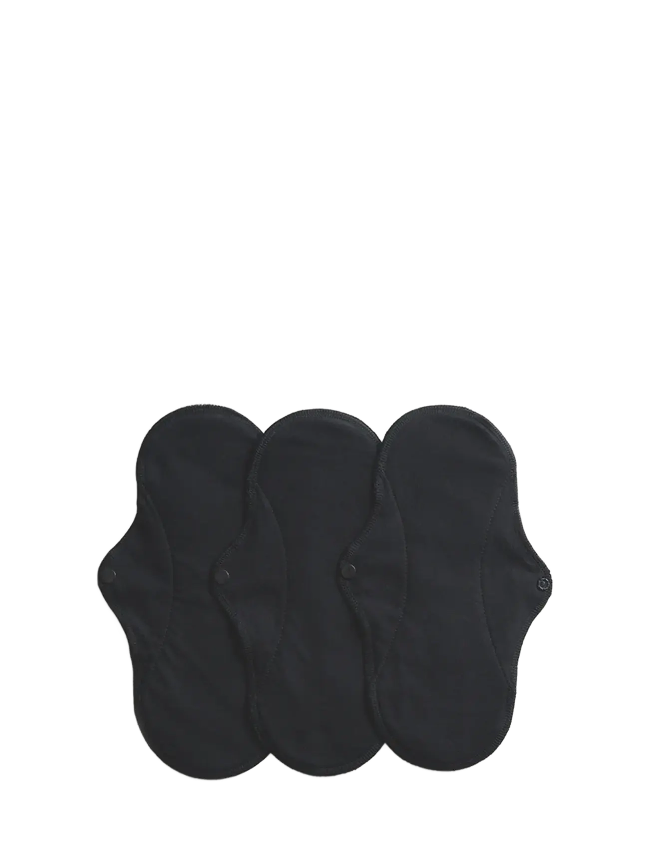 Imse Vimse Sanitary Pads Active Regular, Schwarz 3-Pack, Stoffbinden, Schwarz, Gr.ONE SIZE