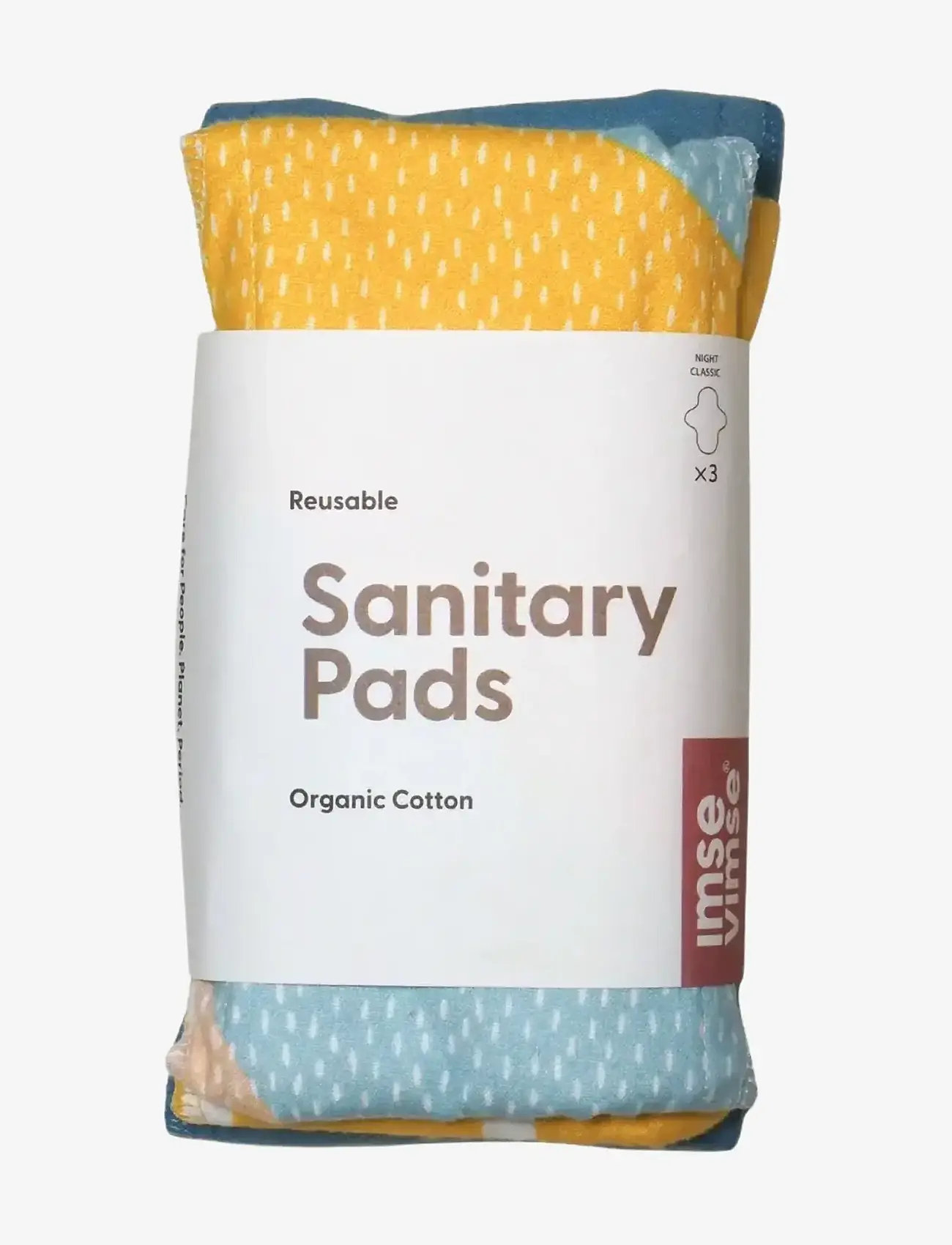 Imse Vimse - Sanitary Pads Classic Night, Blue Sprinkle 3-pack - menstrual products - blue sprinkle - 1
