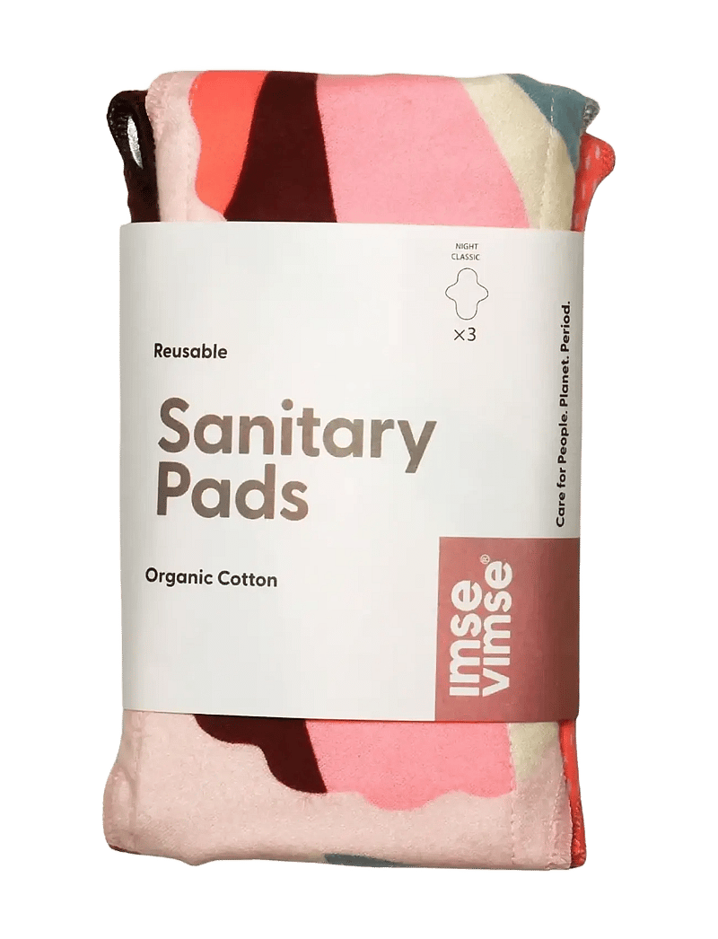 Imse Vimse - Sanitary Pads Classic Night, Orange Sprinkle 3-pack - orange sprinkle - 2