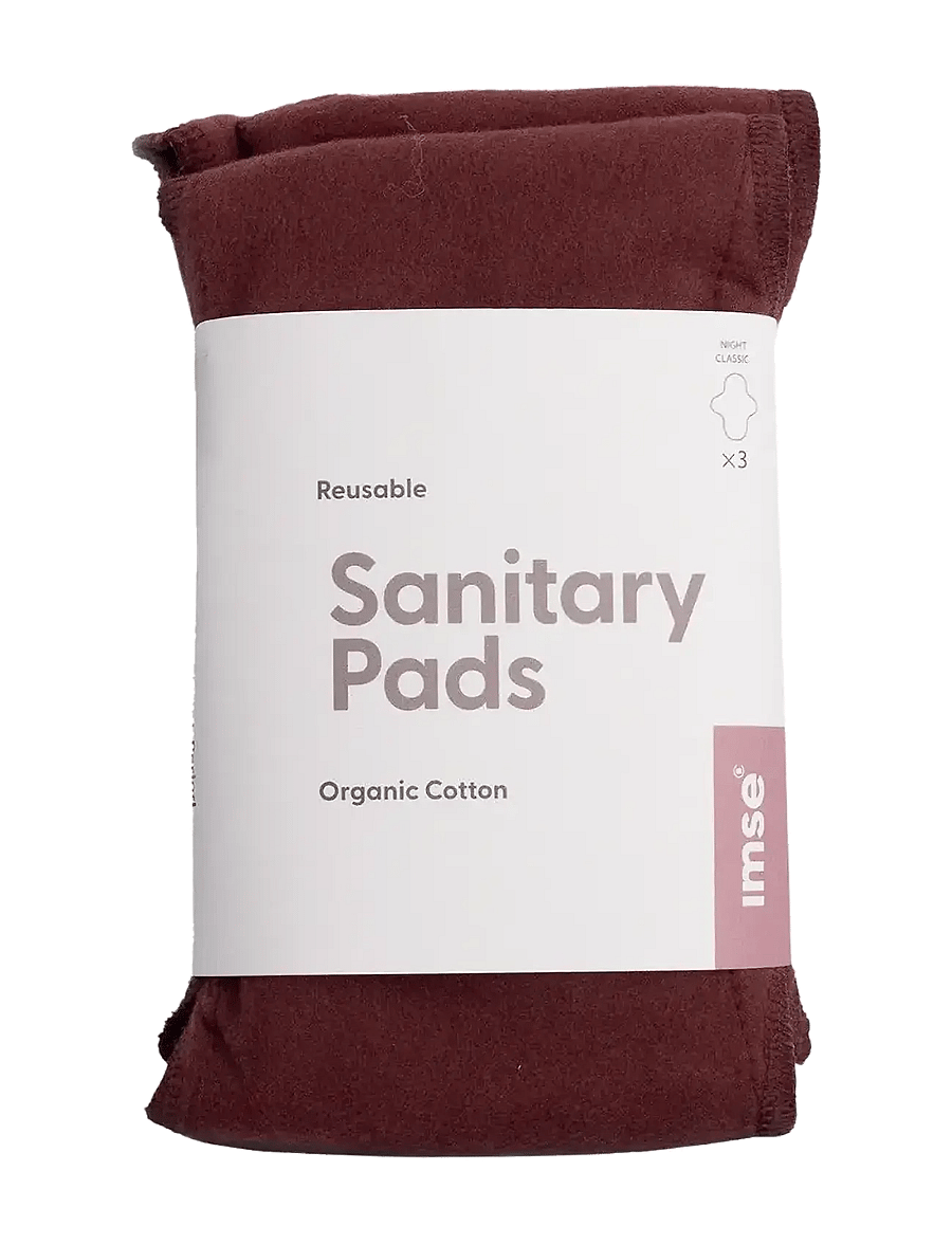 Imse Vimse - Sanitary Pads Classic Night, Warm brown 3-pack - menstruationsprodukter - warm brown - 1