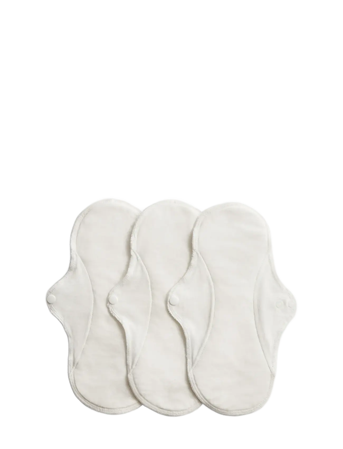 Imse Vimse Sanitary Pads Active, Regular, Natural 3-Pack, Stofbind, Hvid, Str: ONE SIZE