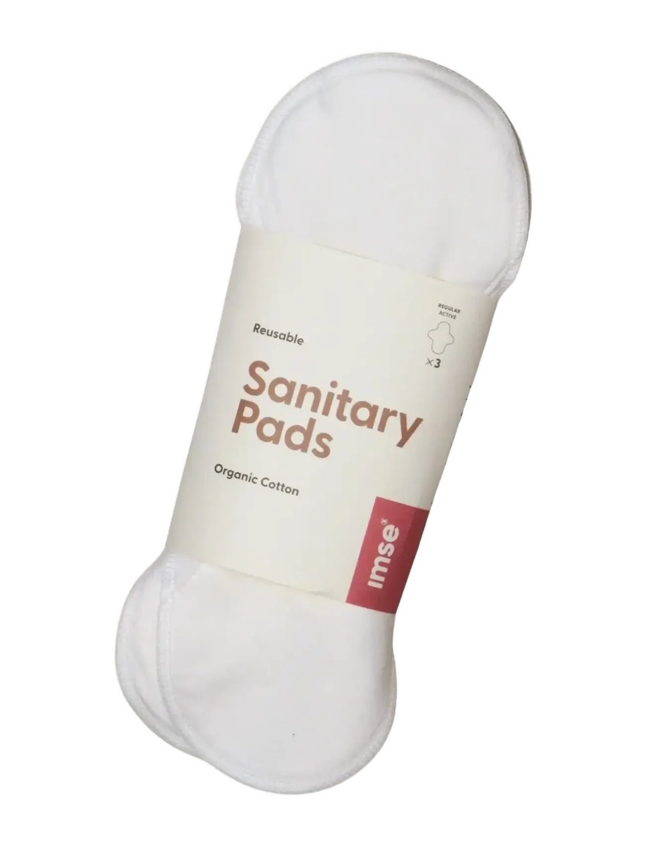 Imse Vimse - Sanitary Pads Active, Regular, Natural 3-pack - tíðarvörur - natural - 1