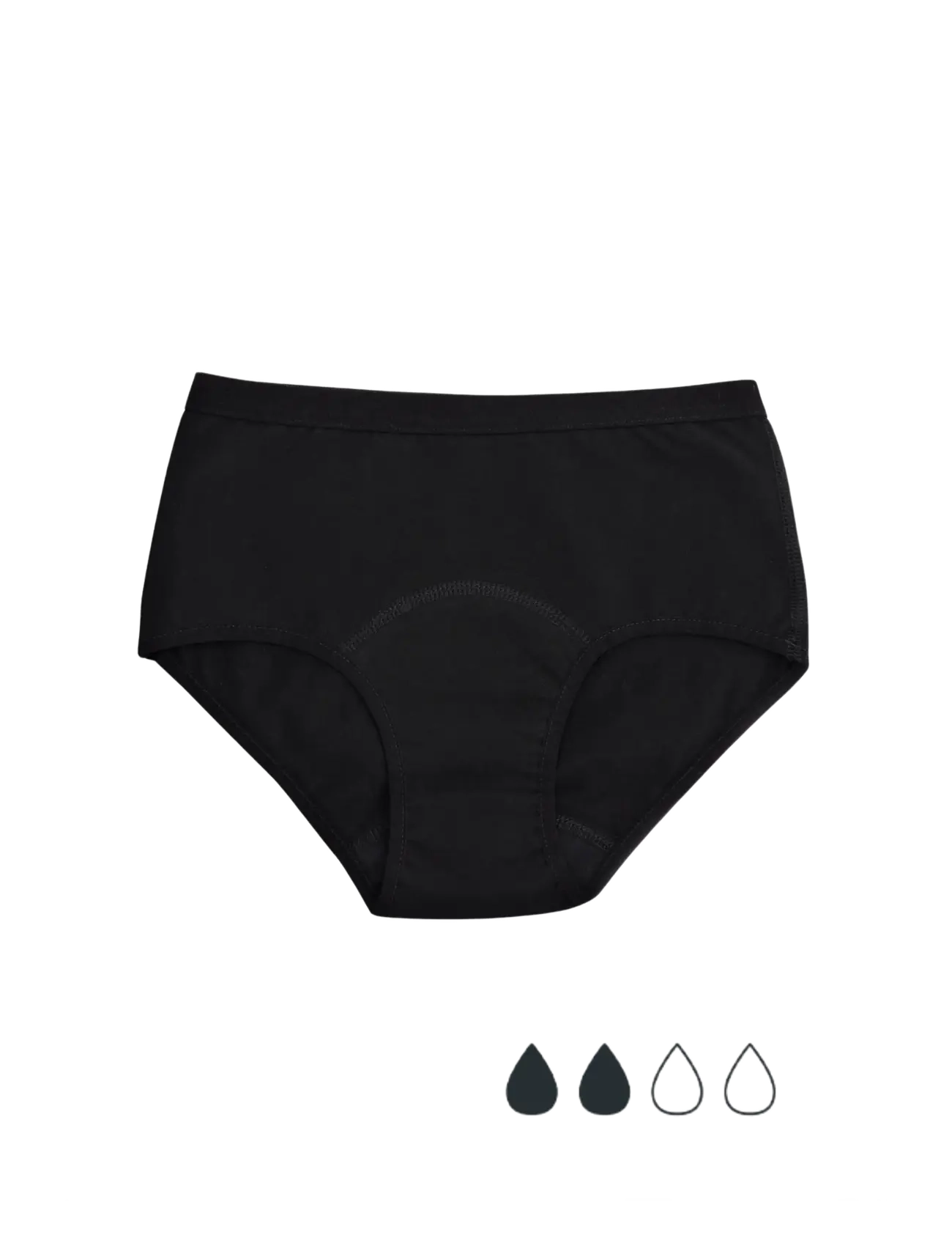 Imse Vimse Period Underwear Hipster Light Flow, Kvinder, Periode Trusse Hipster, Sort, Str: XL