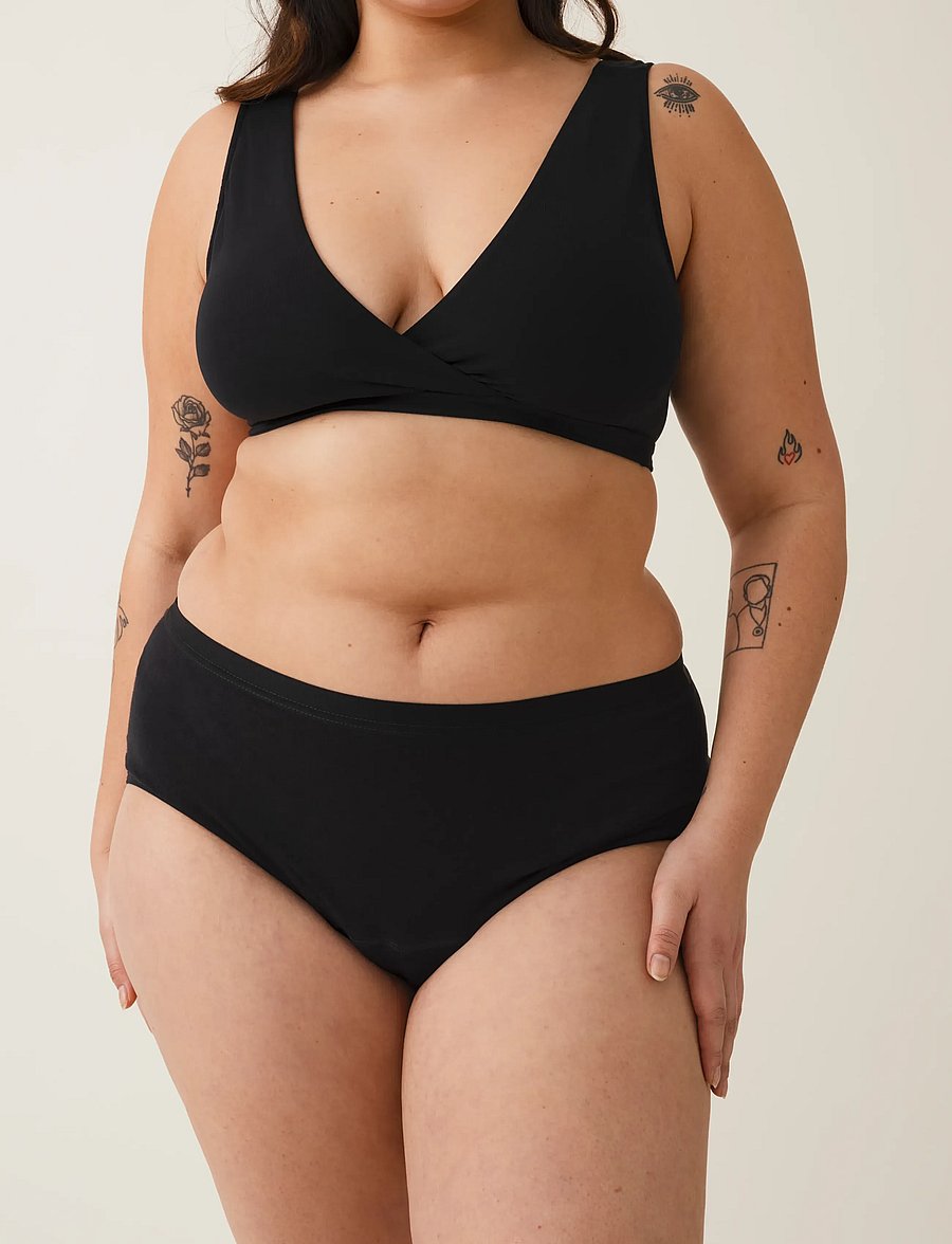 Imse Vimse - Period Underwear Hipster Medium Flow - perioden- und wochenbett-höschen - black - 0