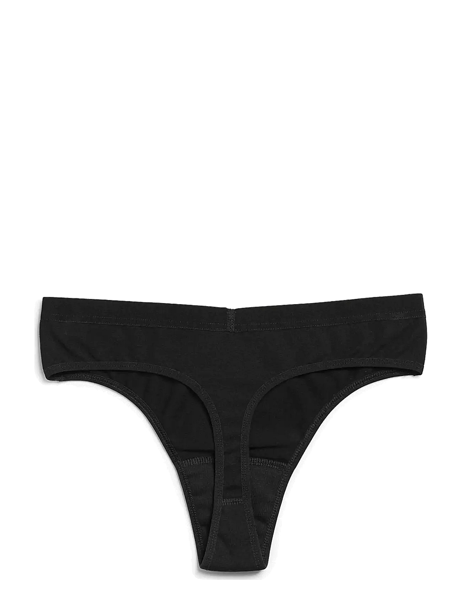 Imse Vimse - Period Underwear Thong Light Flow - mensprodukter - black - 0