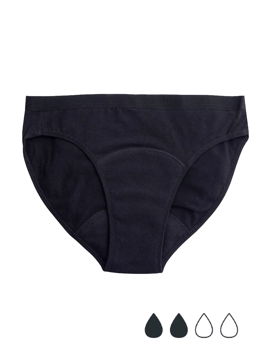 Imse Vimse - Period Underwear Bikini Light Flow - menstruationsprodukter - black - 1