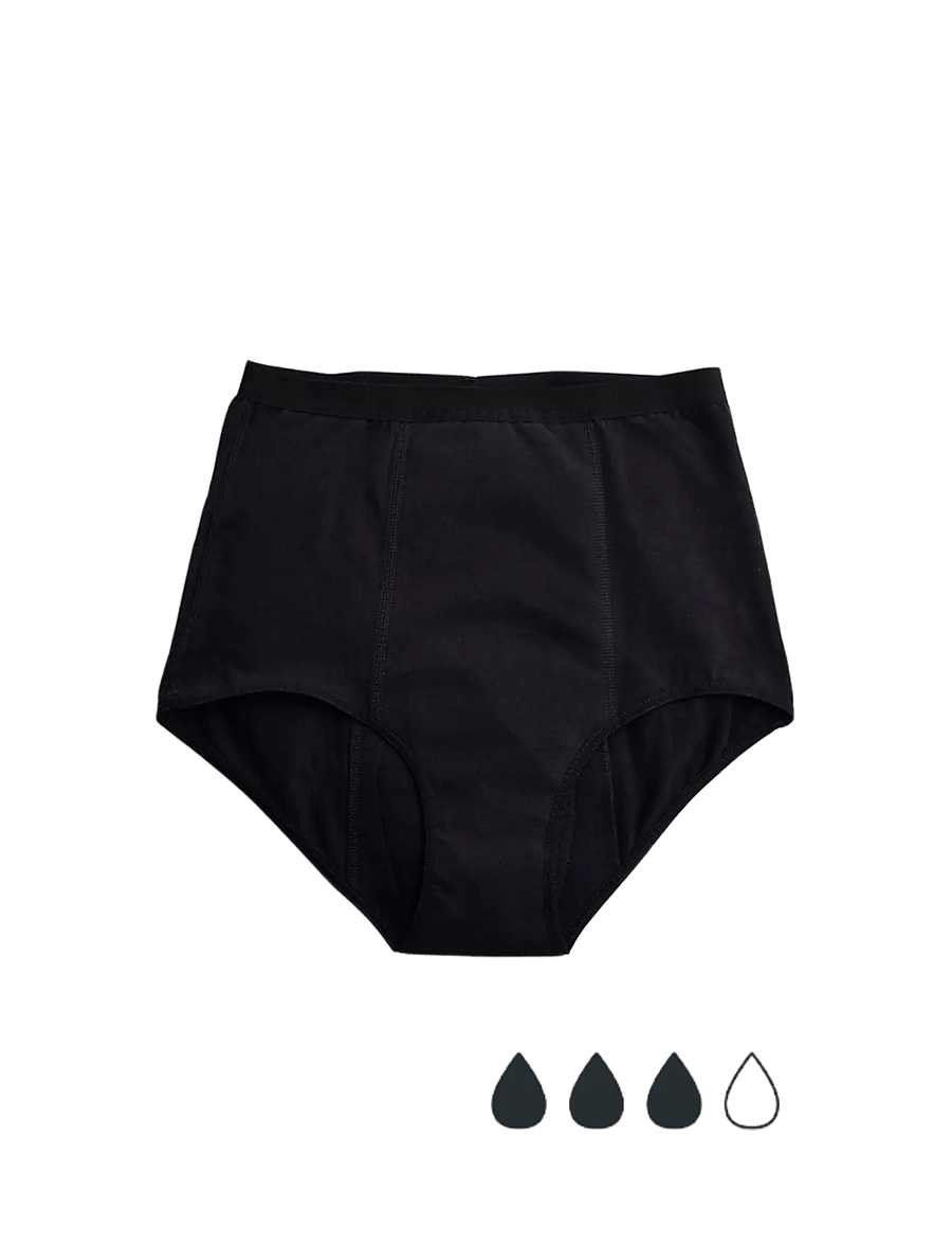 Imse Vimse - Period Underwear High Waist Medium Flow - menstruationsprodukter - black - 1