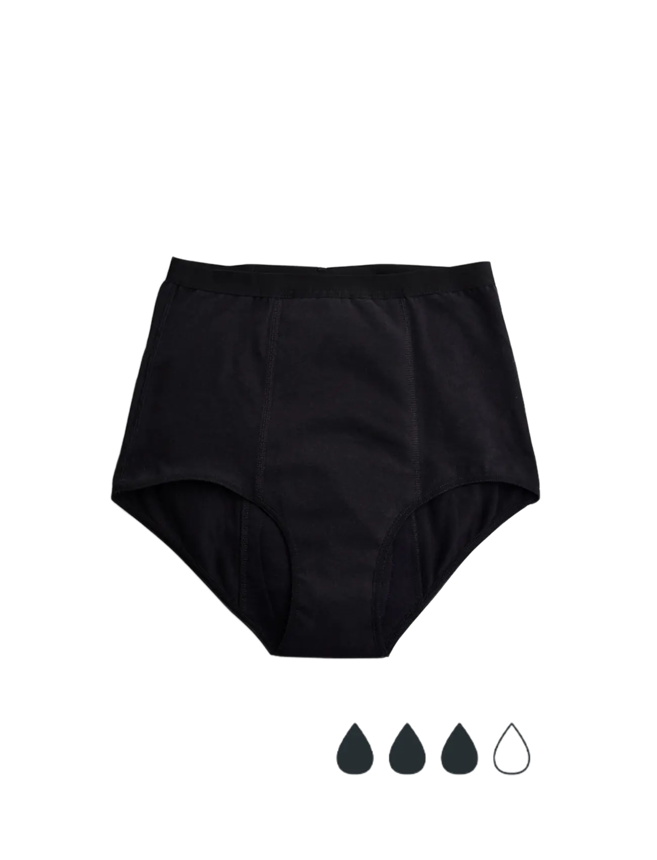 Imse Vimse Period Underwear High Waist Medium Flow - Aluspesu - BLACK / black
