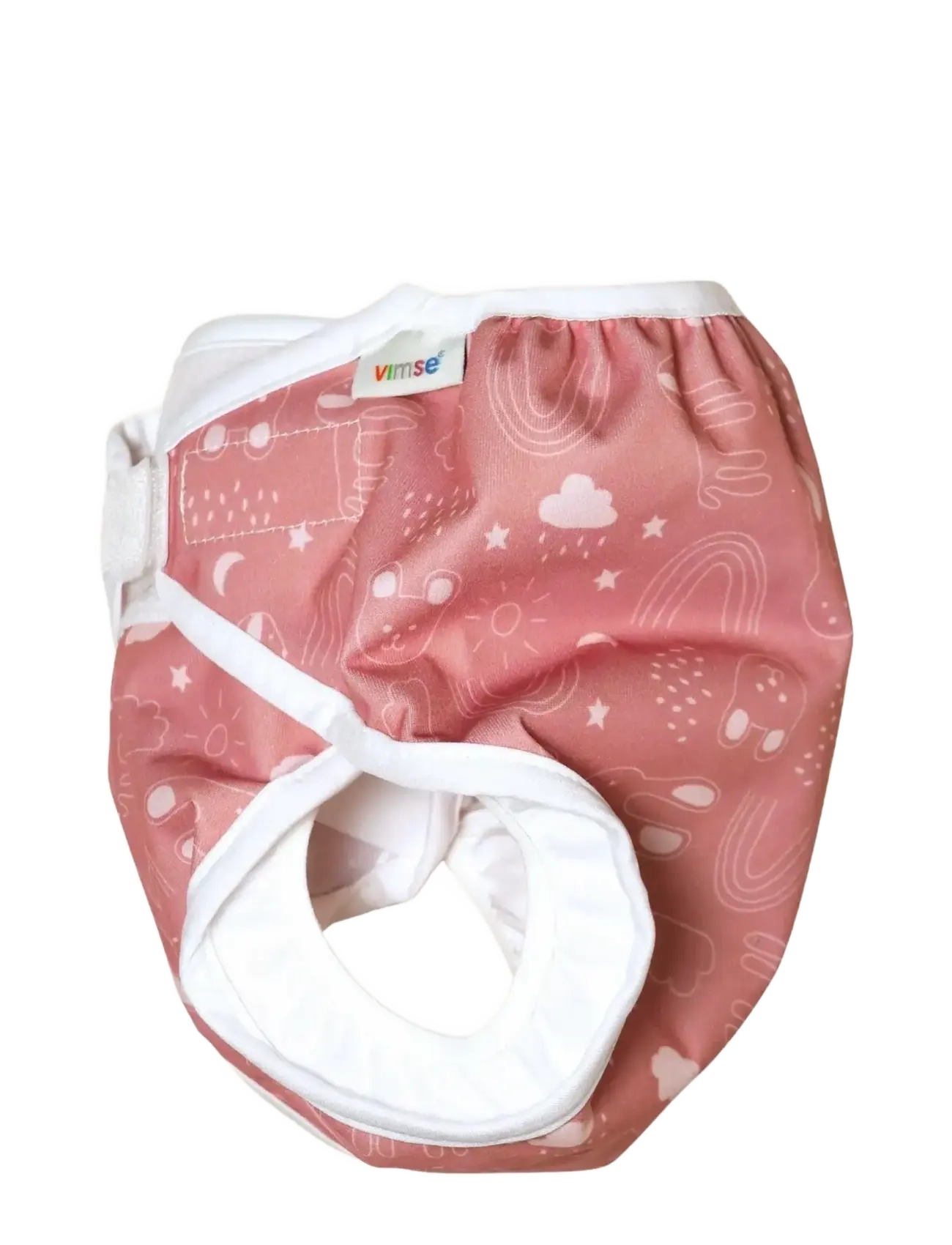 Imse Vimse - Diaper Cover, M 8-11 kg, Rusty Pink Teddy - blöjöverdrag - rusty pink teddy - 1