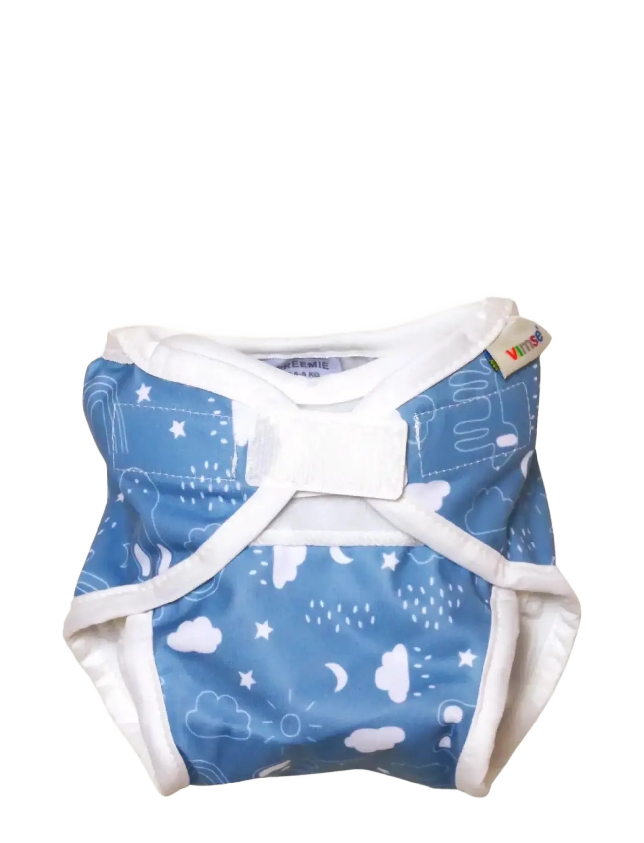 Imse Vimse Diaper Cover, M 8-11 kg, Blue Teddy - Babyprodukte - BLUE TEDDY / blue
