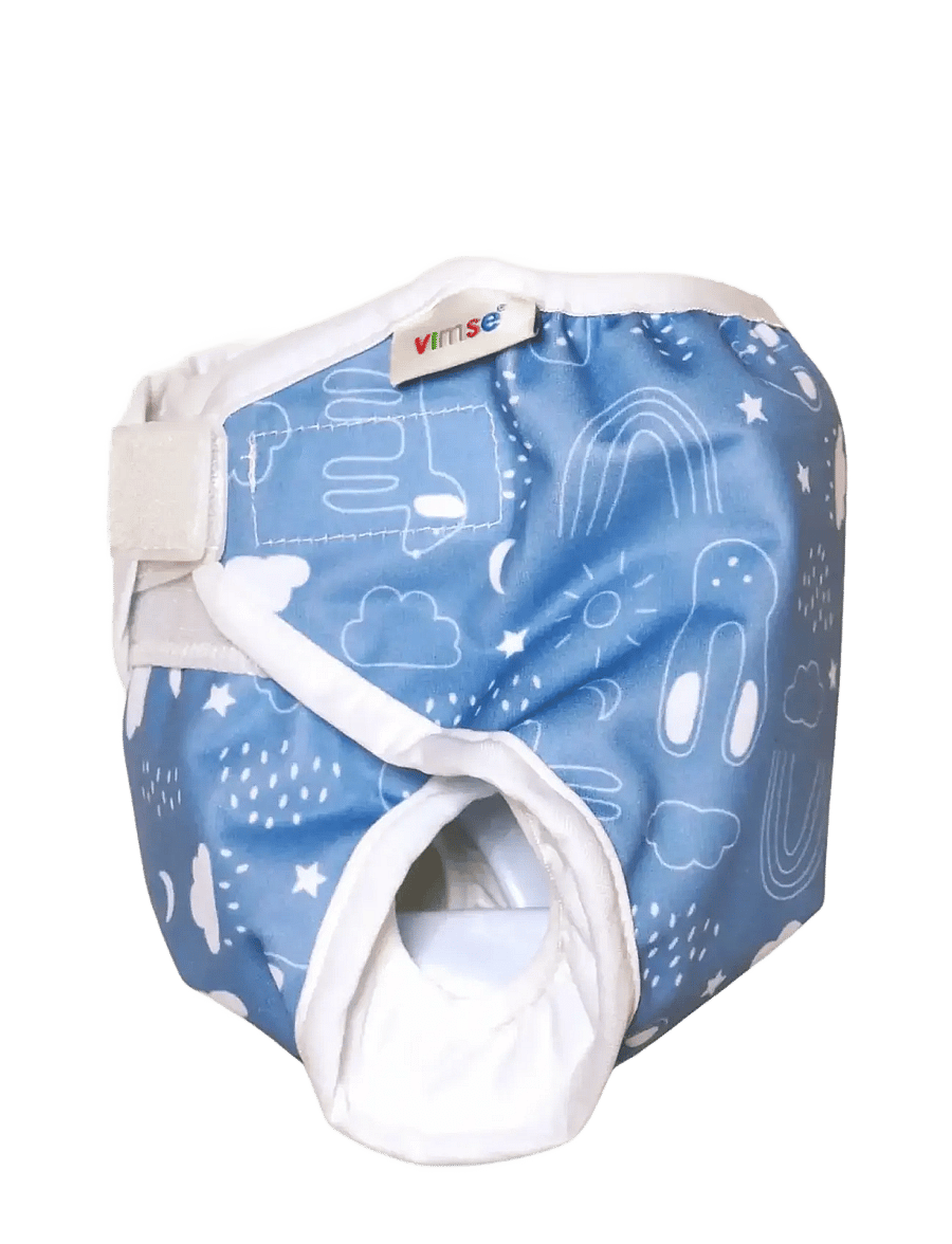 Imse Vimse - Diaper Cover, L 11-16 kg, Blue Teddy - luierbroekje - blue teddy - 2